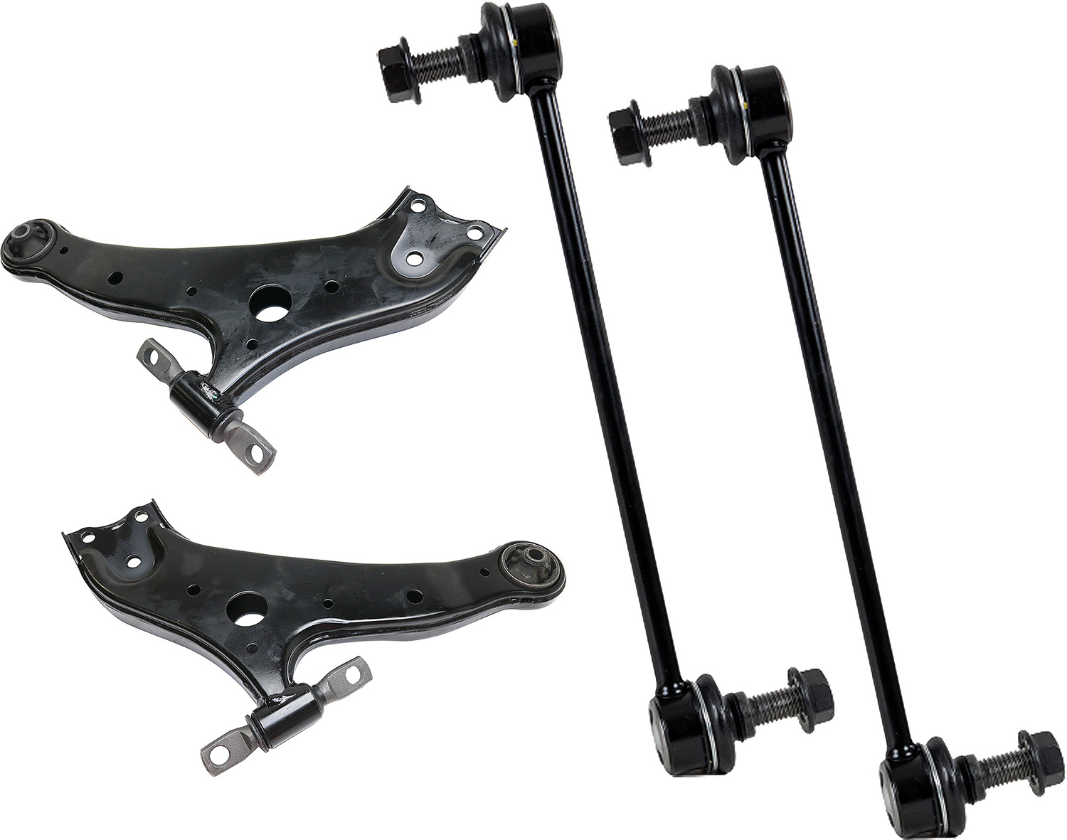 AM HIGHLANDER 08-19 RX450H 10-20 FRONT CONTROL ARM KIT RH AND LH Lower w o ball joint s 4 pc Kit with Sway Bar Link SKU KIT 071117-79 OEM 4806948040-4806948041-48068480