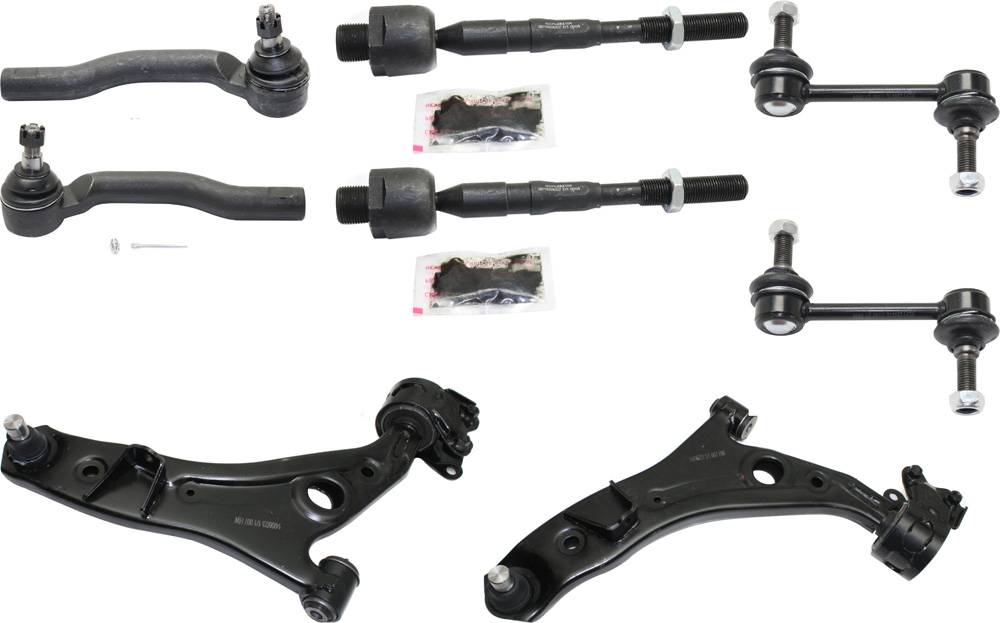 AM EDGE 07-14 MKX 07-15 FRONT CONTROL ARM KIT RH AND LH Lower w ball joint s 8 pc Kit with Sway Bar Link and Tie Rod End SKU KIT 071117-86 OEM 8T4Z3079A 7T4Z3079A 8T4Z3078A
