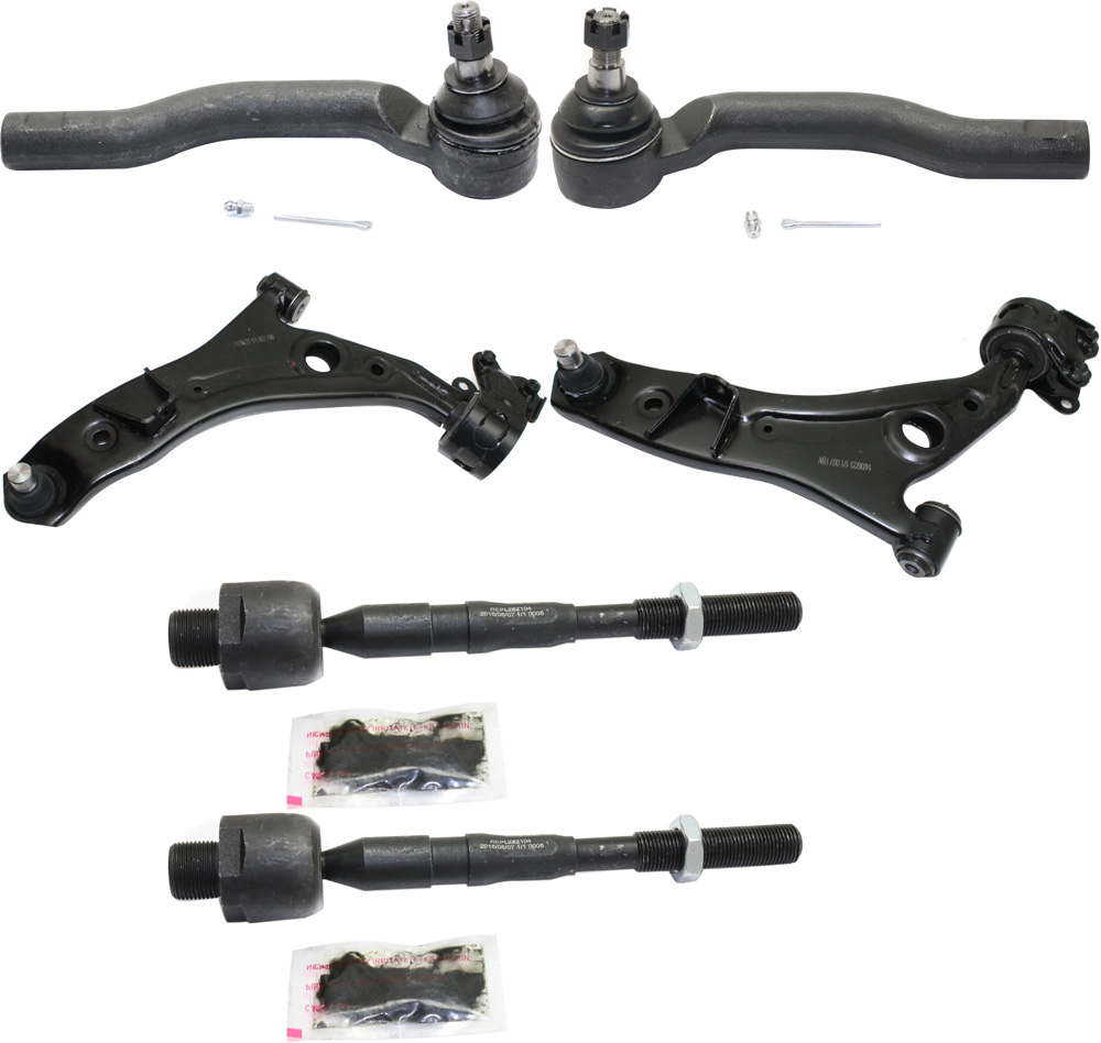 AM EDGE 07-14 MKX 07-15 FRONT CONTROL ARM KIT RH AND LH Lower 6 pc kit with Tie Rod End and Tie Rod Ends SKU KIT 071117-87 OEM 8T4Z3078A 7T4Z3078A 8T4Z3079A