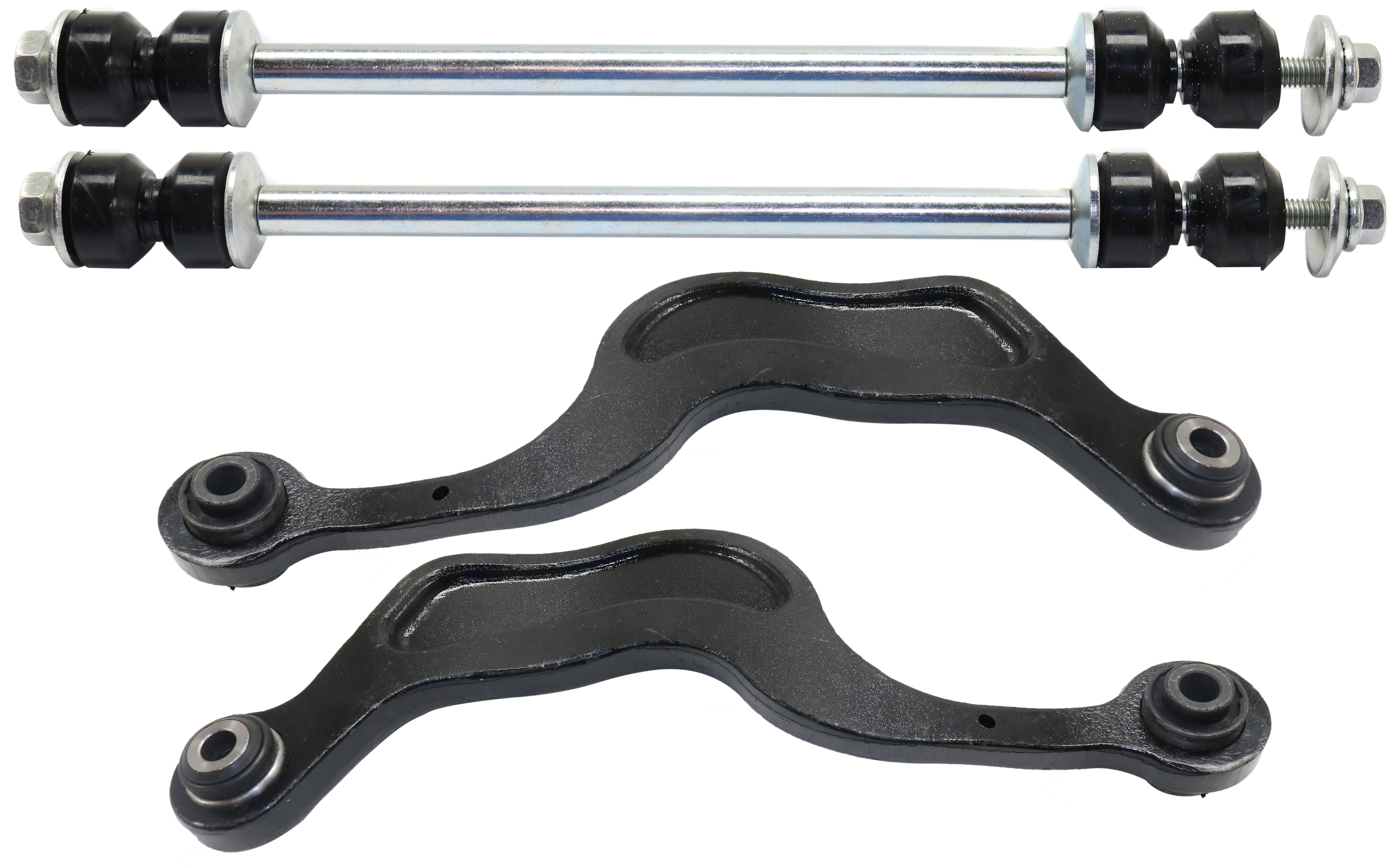 AM ACADIA 07-16 ACADIA LIMITED 17-17 REAR REAR CONTROL ARM KIT RH AND LH Upper w o ball joint s 4 pc Kit with Sway Bar Link SKU KIT 071117-94 OEM 23347602-23461855-25788292-233