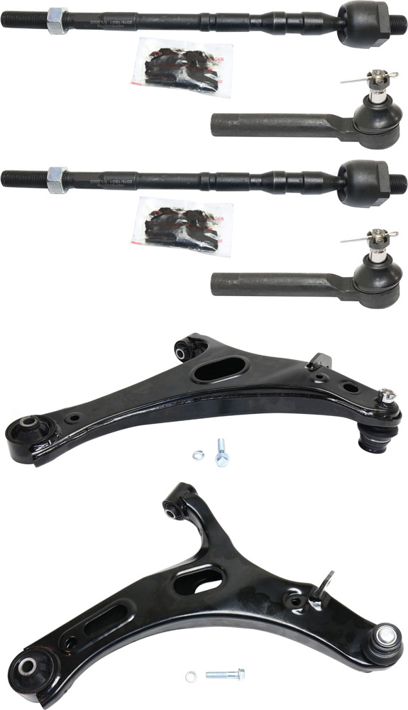 AM LEGACY OUTBACK 10-14 FRONT CONTROL ARM KIT RH AND LH Lower w ball joint s 6 pc Kit with Tie Rod End SKU KIT 071117-96 OEM 20202AJ05A 20202AJ04A 34160AE0