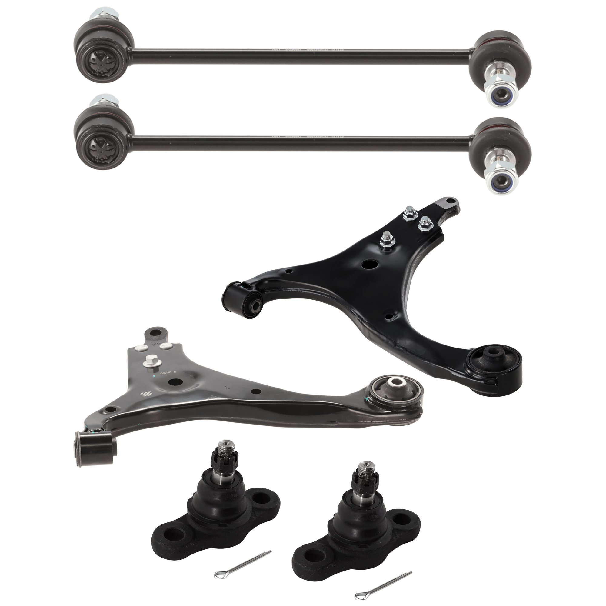 AM ELANTRA 07-12 FRONT CONTROL ARM KIT RH AND LH Lower w ball joint s 6 pc Kit with Ball Joint and Sway Bar Link SKU KIT 071117-99 OEM 545002H000-545002H100-545012H0