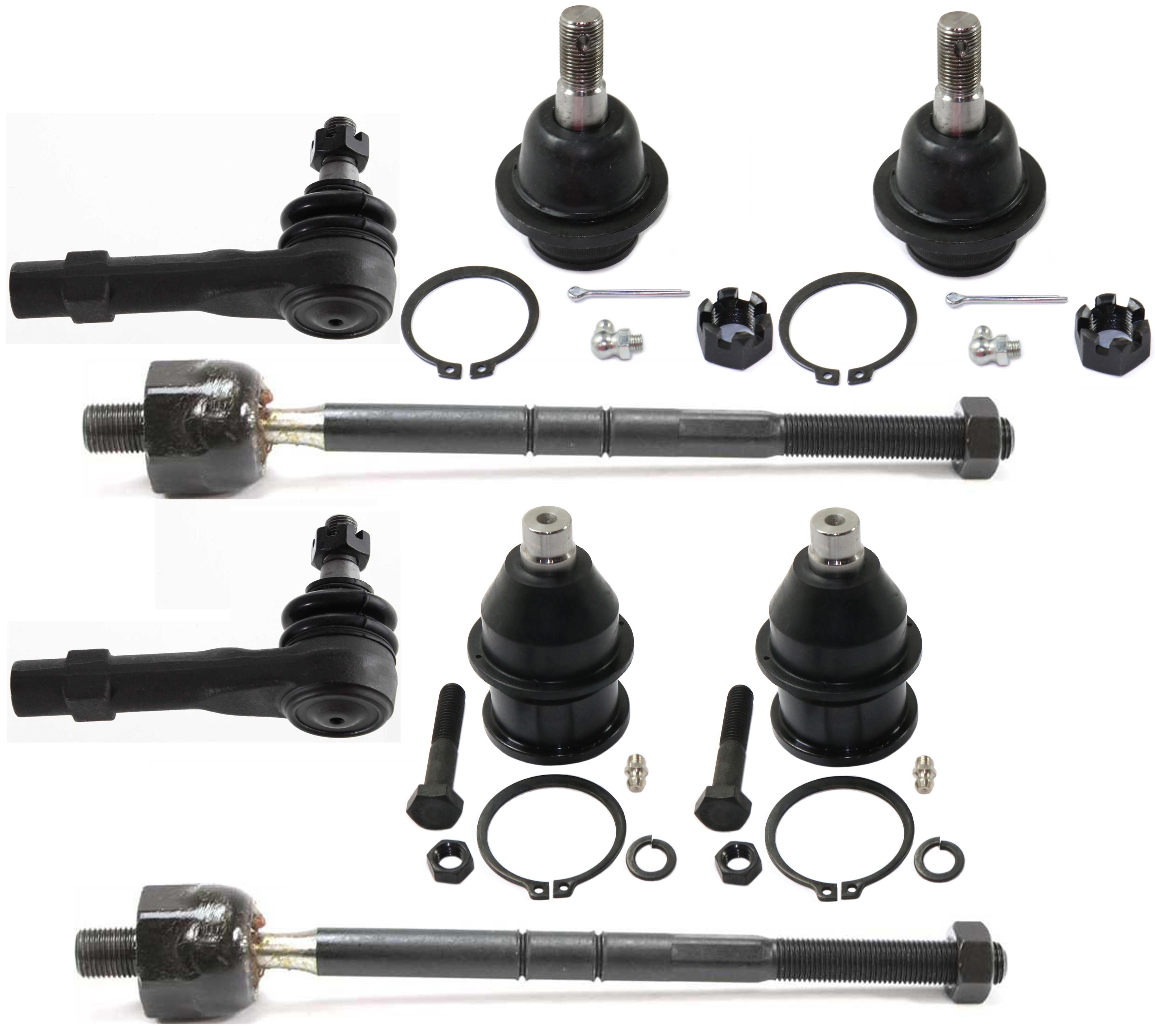 AM EXPLORER MOUNTAINEER RANGER 98-01 FRONT SUSPENSION KIT RH AND LH 8 pc kit with Ball Joints and Tie Rod Ends SKU KIT 071118-05 OEM 104222-285019-1016769-2601460