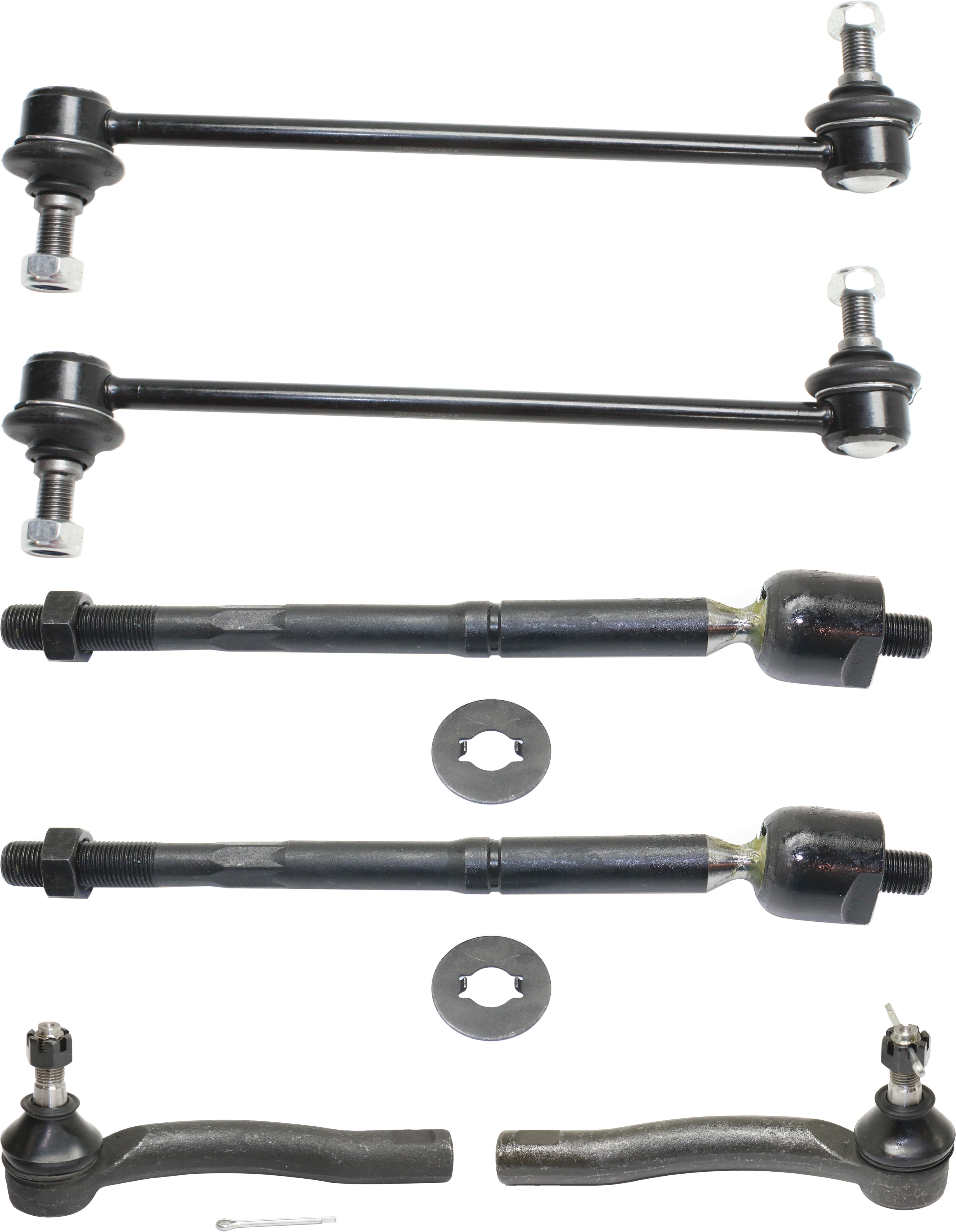 AM COROLLA 03-08 FRONT SUSPENSION KIT RH AND LH 6 pc Kit with Sway Bar Link and Tie Rod End SKU KIT 071118-20 OEM 18354-1014908-1880230-2651559