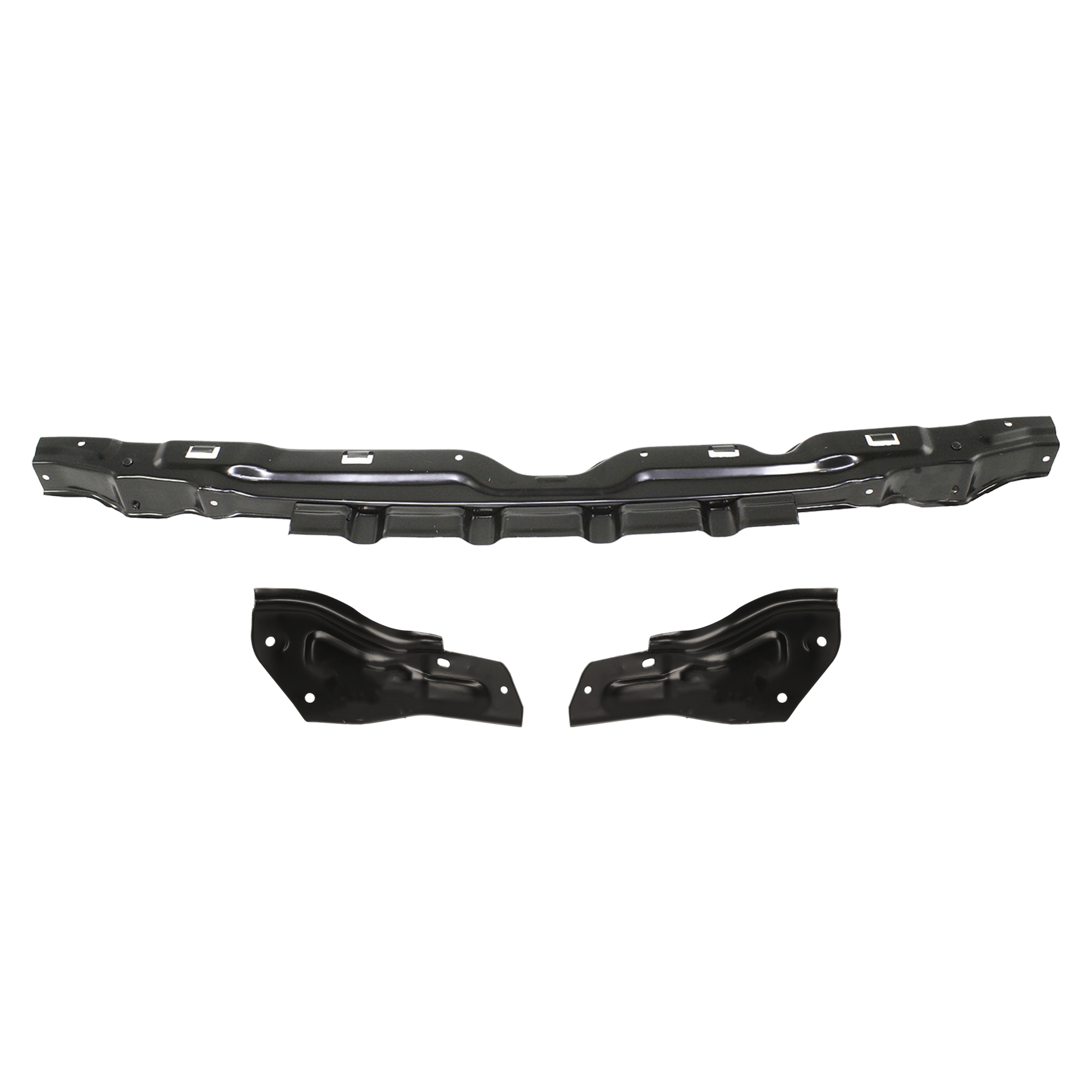 AM TACOMA 98-00 FRONT BUMPER REINFORCEMENT 3 pc kit Steel with Bumper Retainer SKU KIT 071124-34 Partslink TO1025104 TO1032103 TO1033103 OEM 5250604020-5254935020-52539350