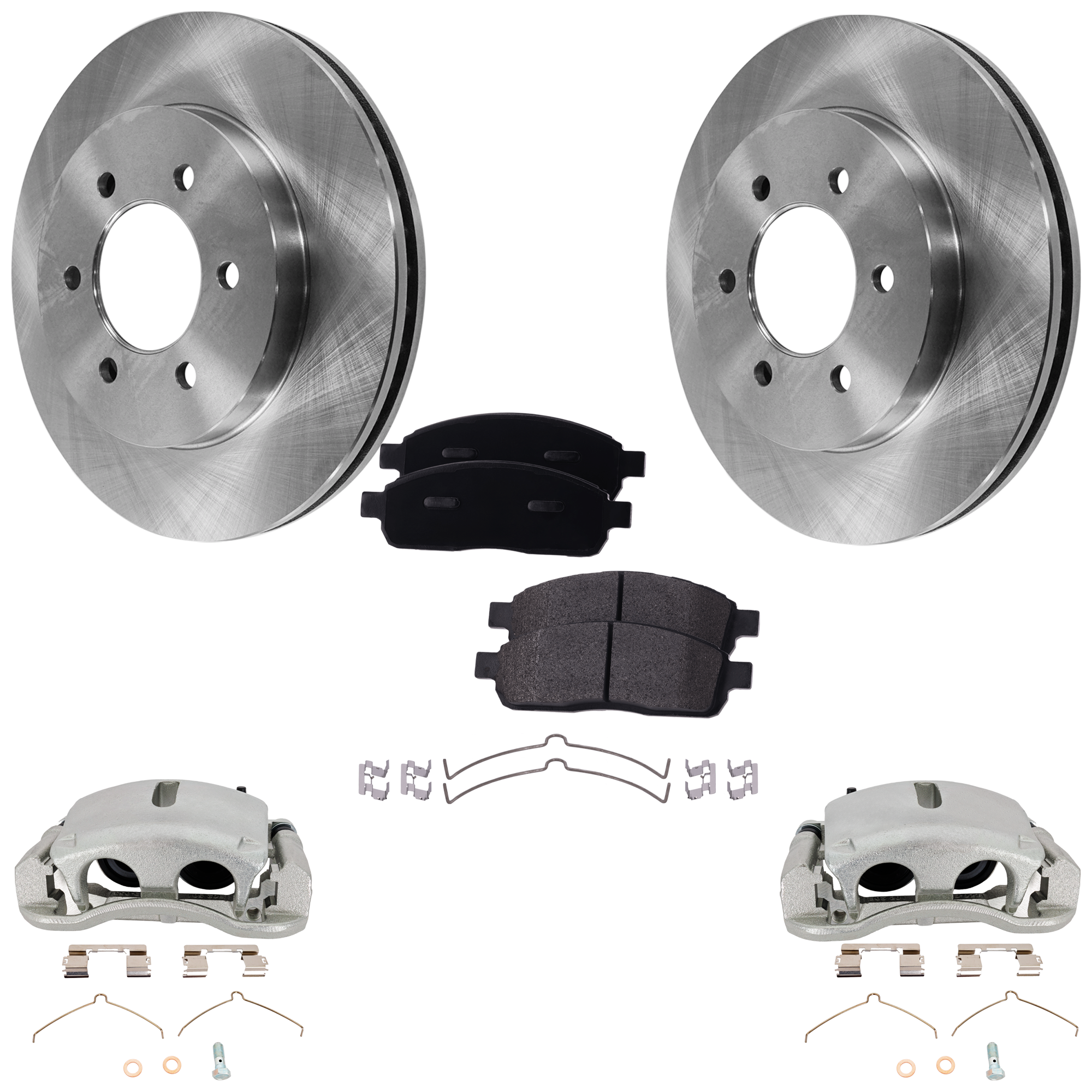 AM F 150-05-08 MARK LT 06-08 FRONT BRAKE KIT WITH CALIPERS 2 Wheel Set Includes 2 Brake Caliper 2 Brake Disc and 1 Brake Pad Set SKU KIT 071124 C131 OEM 4L3Z1125AA 4L3Z2001AB 4L3Z2001