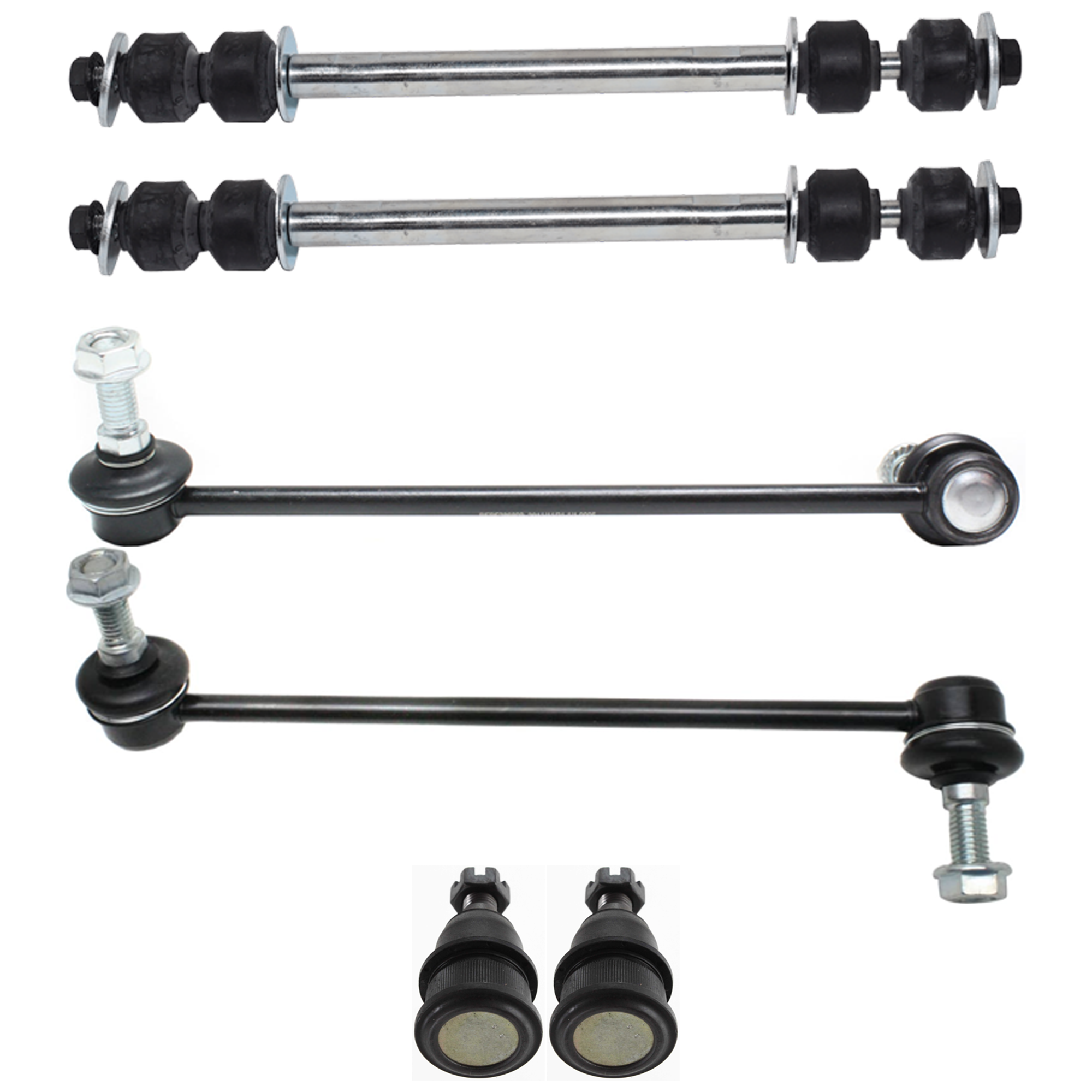 AM TAURUS 96-07 SABLE 96-05 FRONT AND REAR SWAY BAR LINK RH AND LH 6 pc Kit with Ball Joint SKU KIT 071124 C150 OEM 681003-2651609-2652266-5451