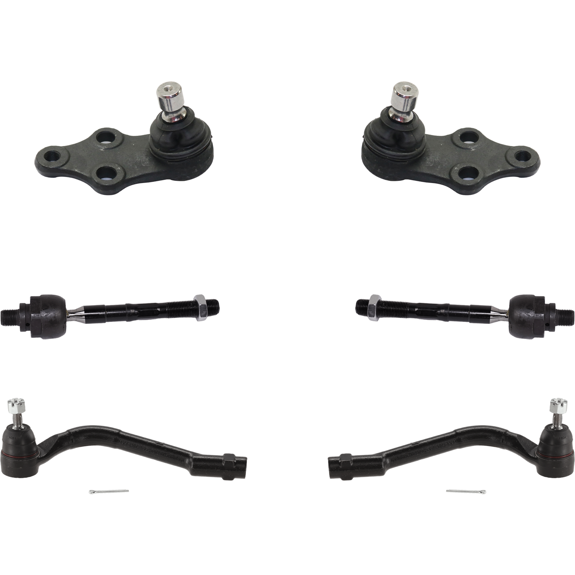 AM TUCSON 10-17 SPORTAGE 11-13 FRONT TIE ROD END RH AND LH Inner and Outer 6 pc kit with Ball Joint SKU KIT 071124 C166 OEM 1017801-45A2571-4012571-577242
