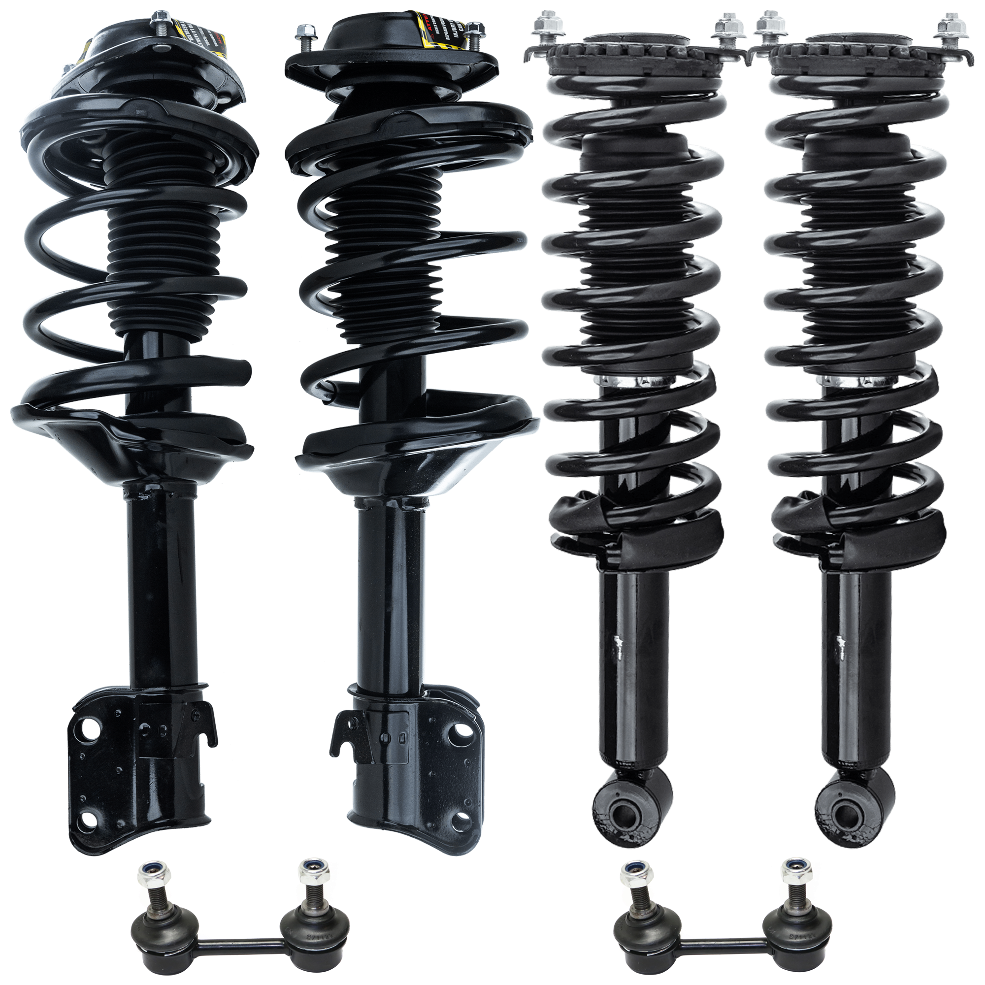 AM OUTBACK 00-04 FRONT AND REAR SHOCK ABSORBER AND STRUT ASSEMBLY RH AND LH 6 pc kit with Sway Bar Link SKU KIT 071124 C177 OEM 2701611048-1331745R 1331763R 2