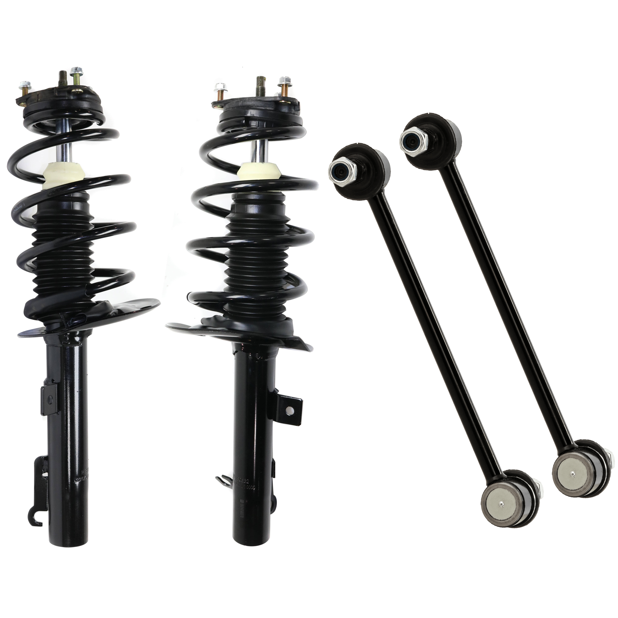AM FOCUS 08-11 FRONT SHOCK ABSORBER AND STRUT ASSEMBLY RH AND LH 4 pc kit with Sway Bar Link SKU KIT 071124 C229 OEM 9S4Z18125A 8S4Z18125C 9S4Z1812