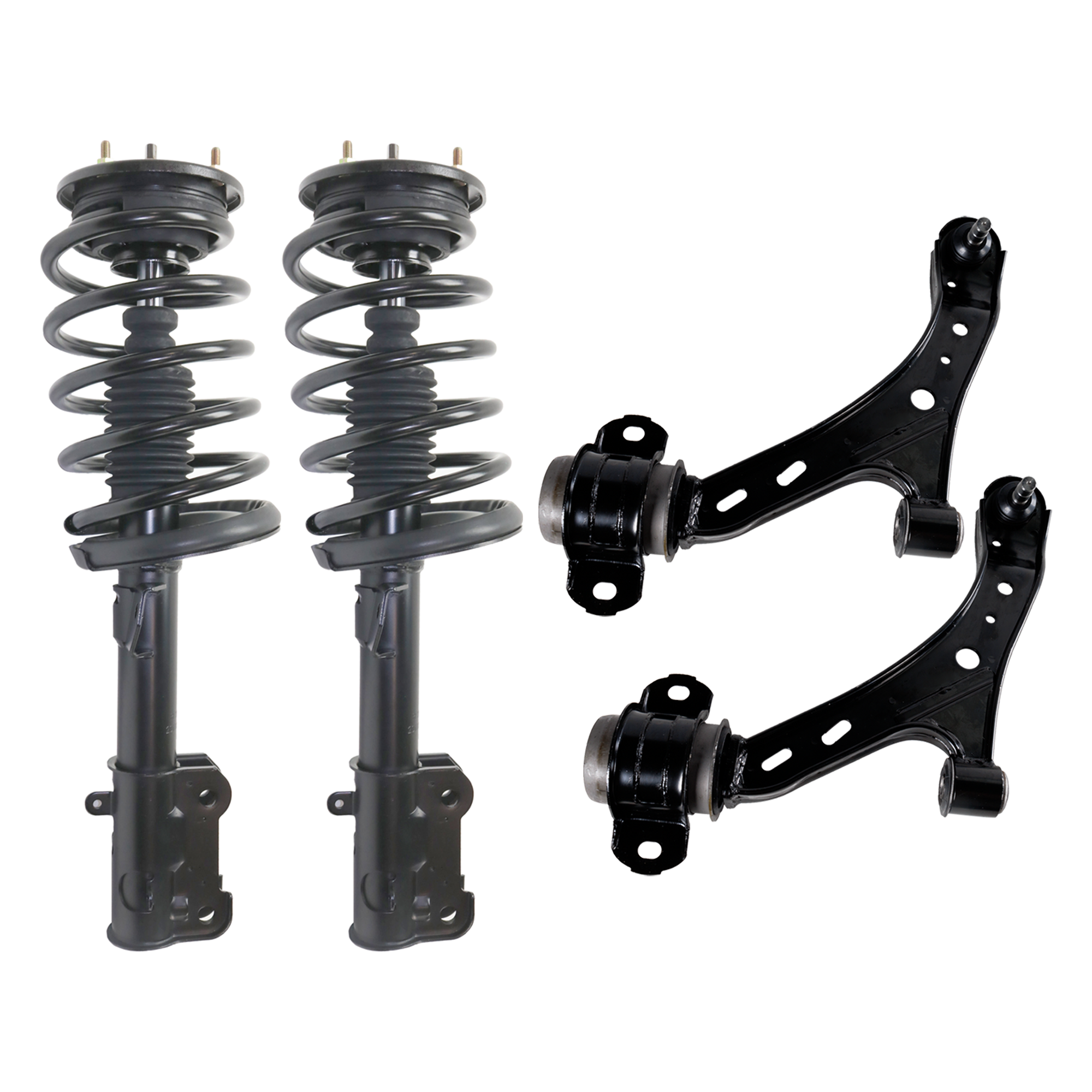AM MUSTANG 05-10 FRONT SHOCK ABSORBER AND STRUT ASSEMBLY RH AND LH 4 pc kit with Control Arm SKU KIT 071124 C230 OEM 172138-182138-811212-133234