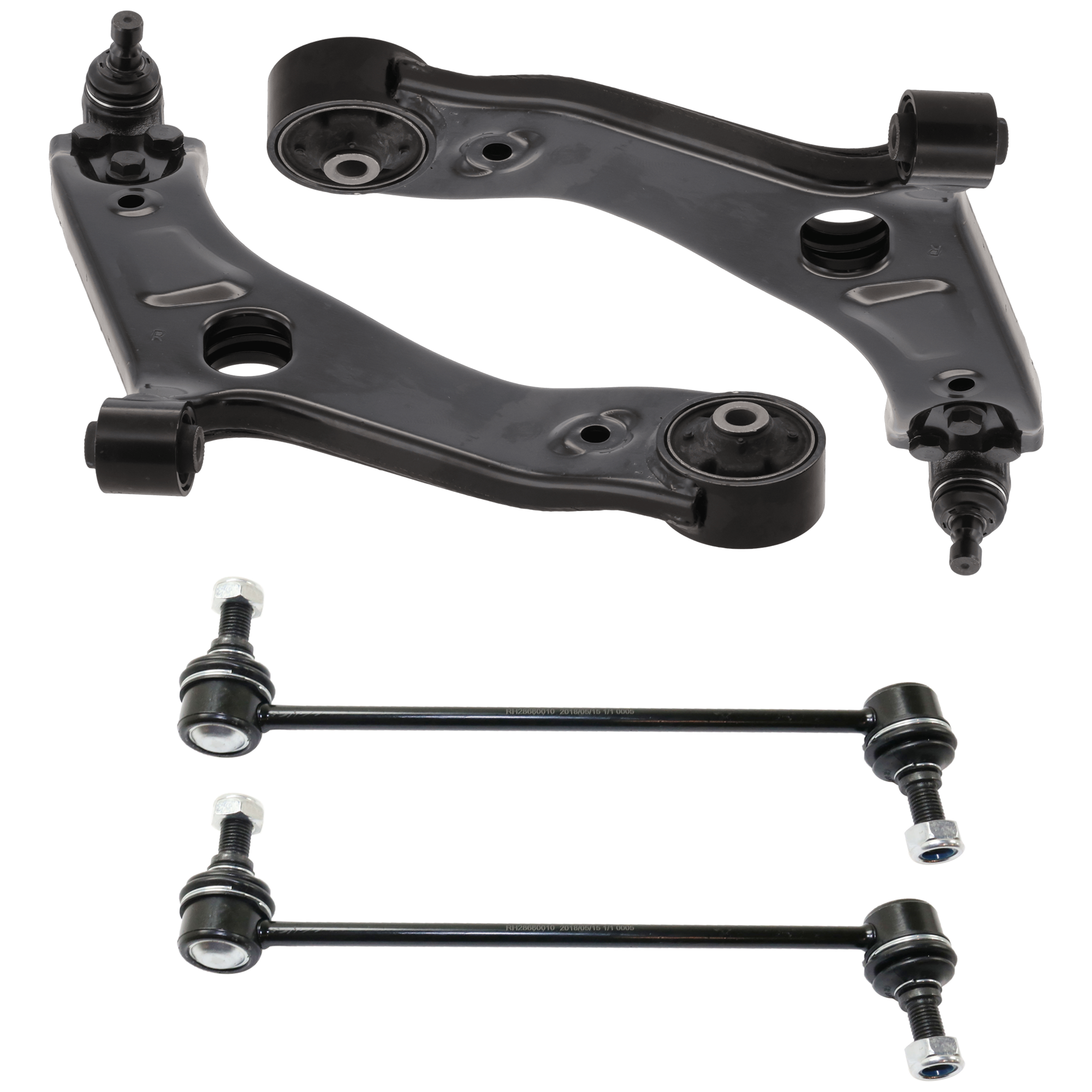 AM TUCSON 10-13 SPORTAGE 11-13 FRONT CONTROL ARM RH AND LH Lower 4 pc Kit with Sway Bar Link SKU KIT 071124 C243 OEM 545002S000-545002S100-545012S0