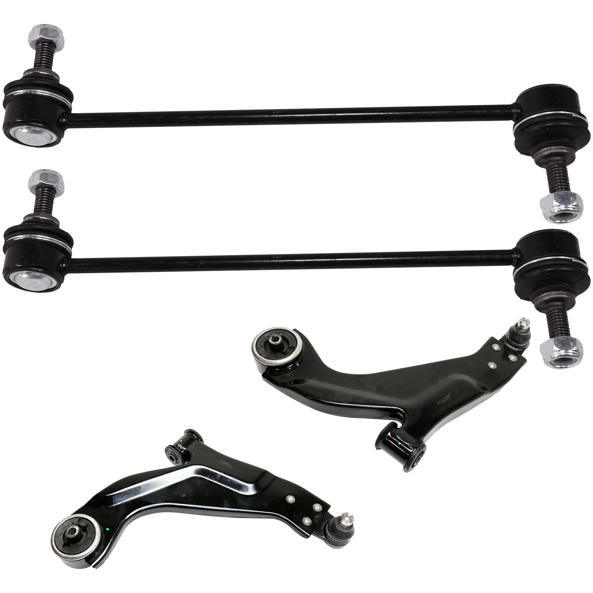 AM X TYPE 02-08 FRONT CONTROL ARM RH AND LH Lower 4 piece kit with Sway Bar Link SKU KIT 071124 C248 OEM C2S39661 C2S39662-1219697