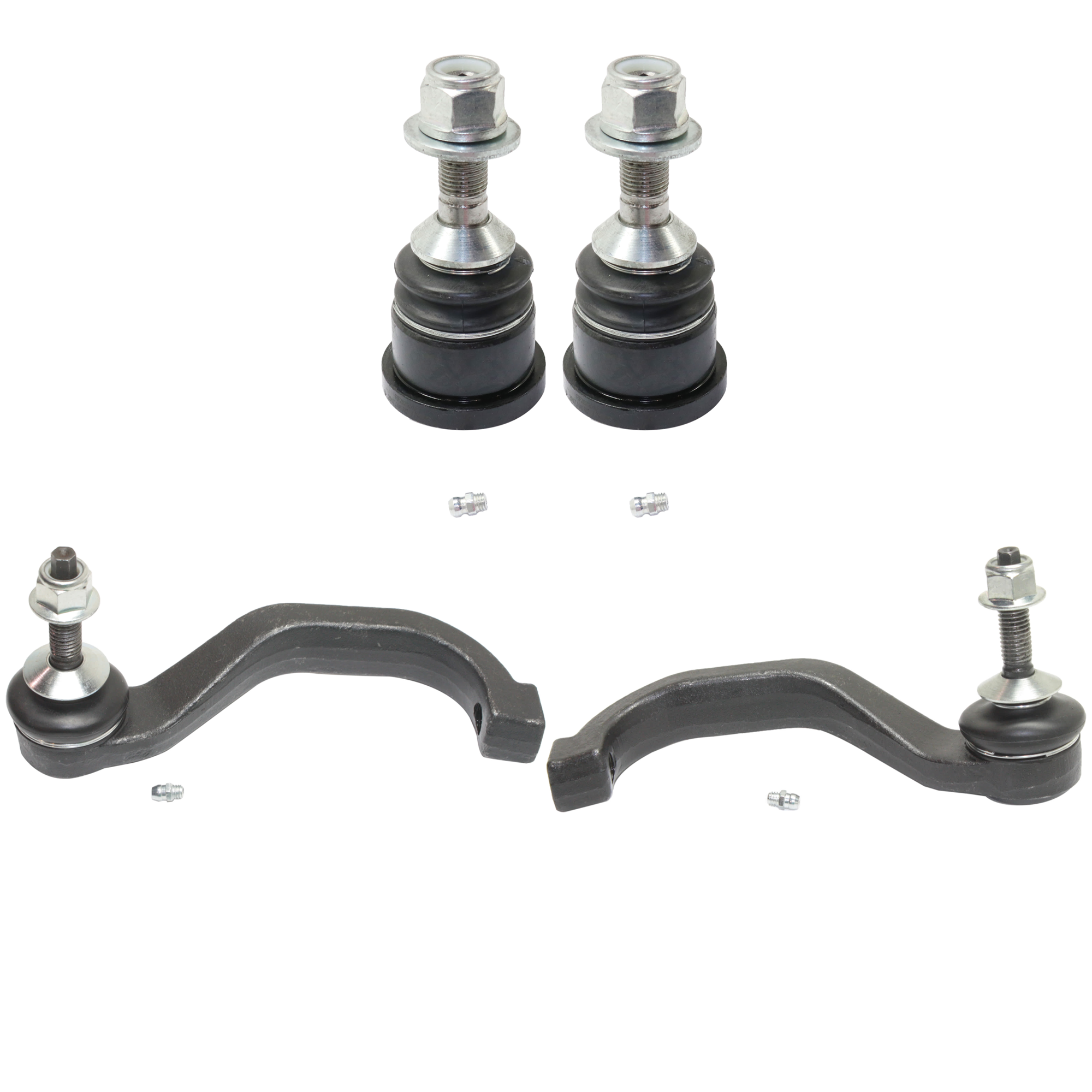 AM LS 02-06 THUNDERBIRD 02-05 FRONT BALL JOINT RH AND LH Lower 4 pc Kit with Tie Rod End SKU KIT 071124 C250 OEM 45D1491-5051445-61061016-6W4Z3