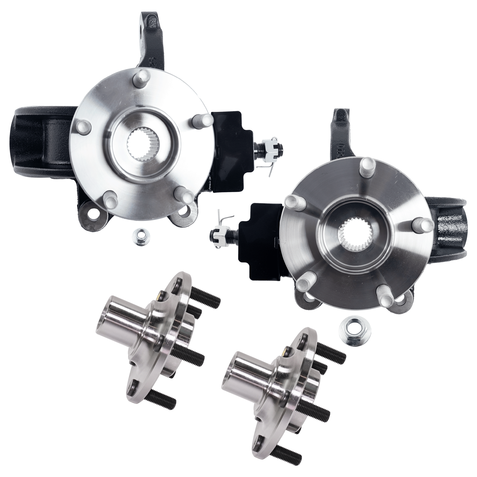 AM TRANSIT CONNECT 10-13 FRONT KNUCKLE RH AND LH 4 pc kit with Wheel Hub Repair Kit SKU KIT 071124 C283 OEM 9111700-2T1Z1215E 2T1Z3K186A 2