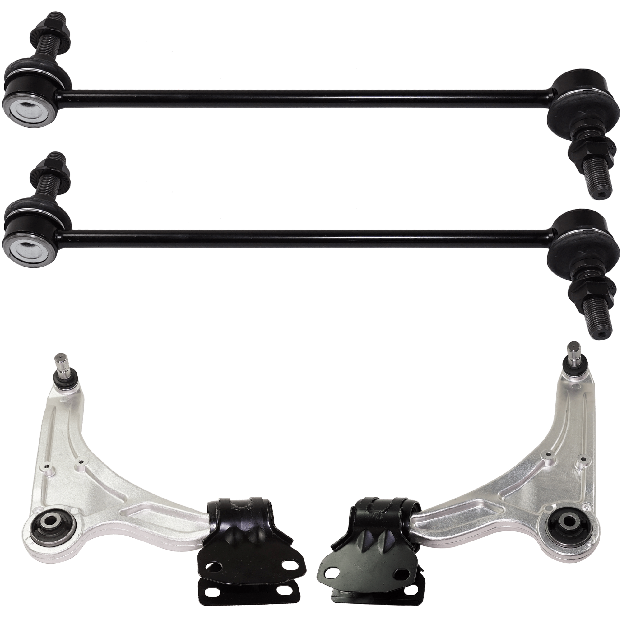 AM FUSION 13-20 POLICE RESPONDER HYBRID 19-20 FRONT CONTROL ARM RH AND LH Lower 4 pc Kit with Sway Bar Link SKU KIT 071124 C286 OEM FG9Z3078C GS7Z3078B DG9Z3078A
