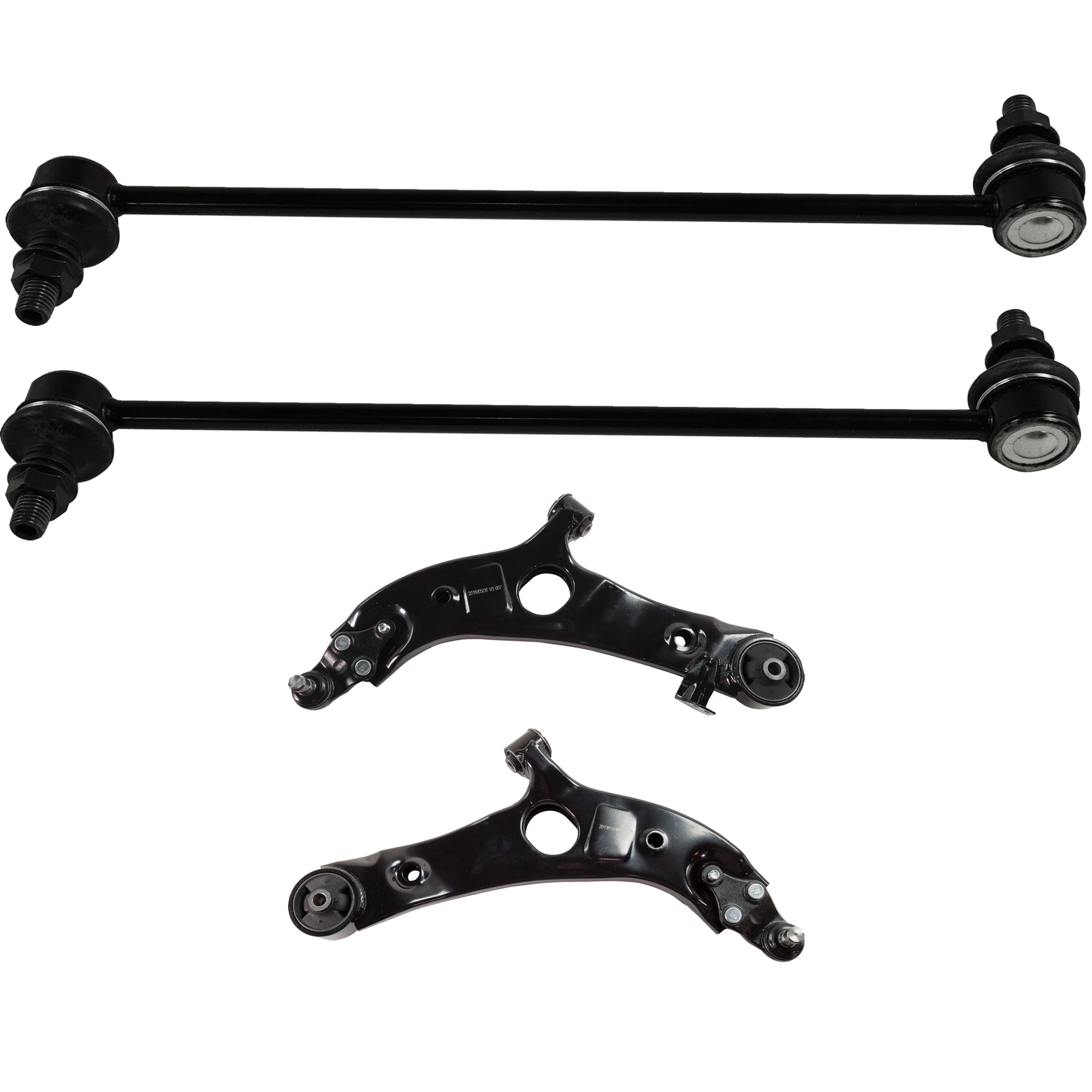 AM SANTA FE SANTA FE SPORT 13-18 FRONT CONTROL ARM RH AND LH Lower 4 piece kit with Sway Bar Link SKU KIT 071124 C296 OEM 545002W200-545012W200-548302W0