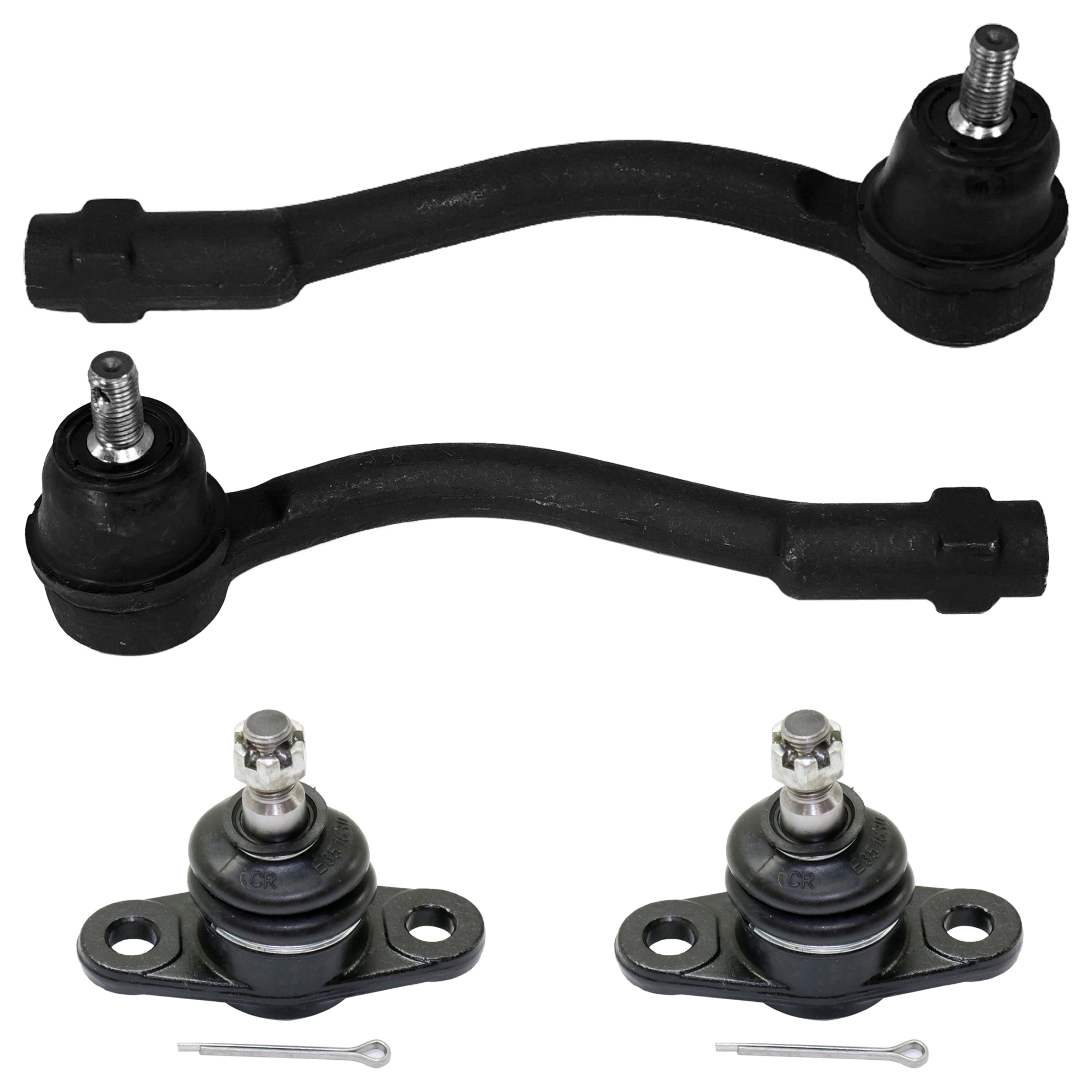 AM ACCENT 06-11 FRONT TIE ROD END RH AND LH Outer 4 pc kit with Ball Joint SKU KIT 071124 C301 OEM 1015338-45A1105 ES4317-4012105