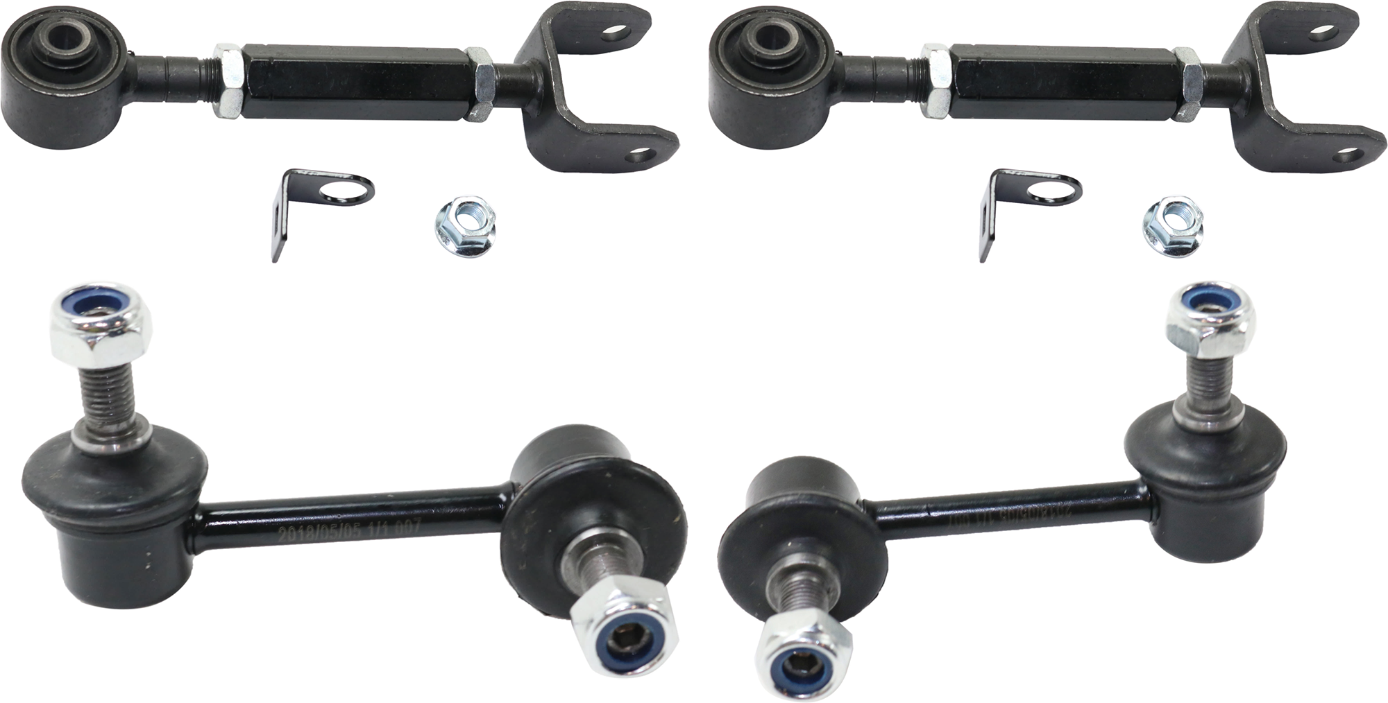 AM CR V 07-16 REAR CONTROL ARM RH AND LH Upper 4 pc Kit with Sway Bar Link SKU KIT 071124 C305 OEM 52390SWAA00-52321SWAA01-52320S