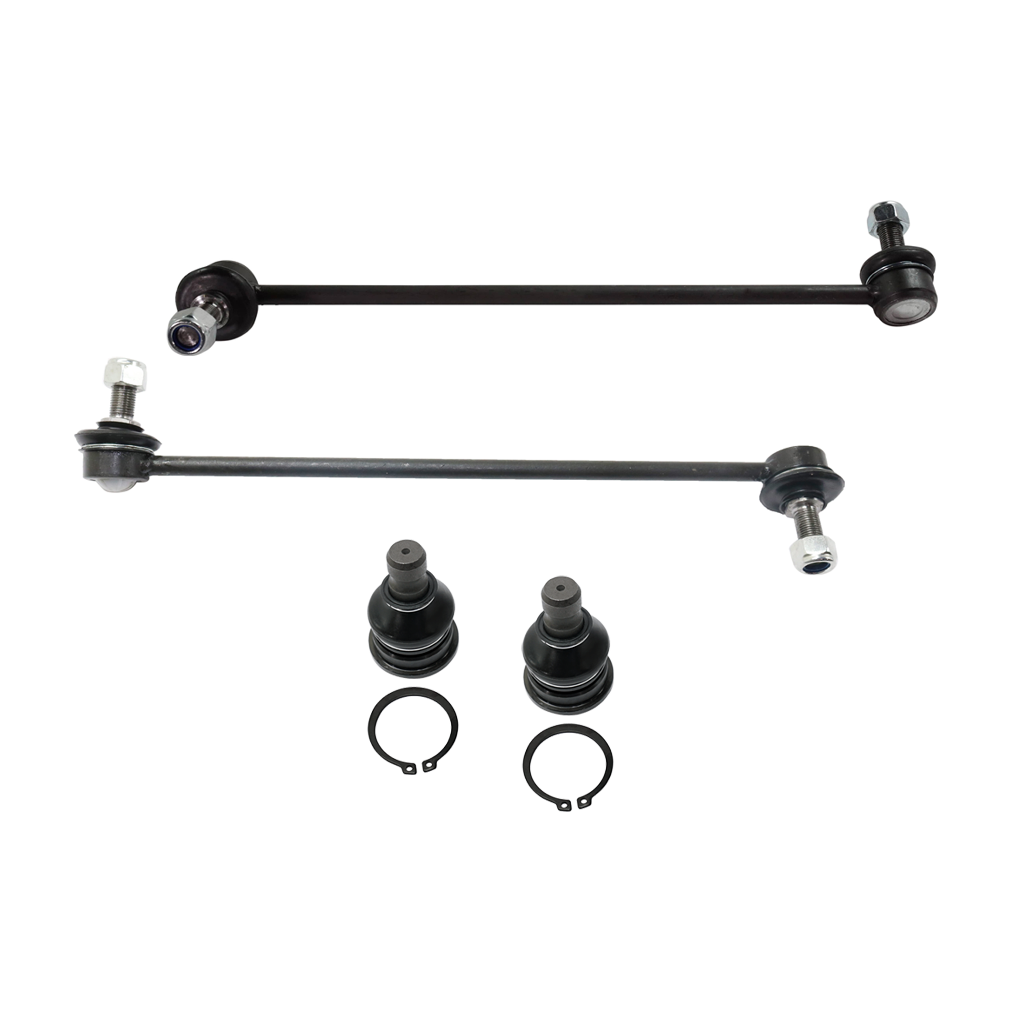 AM SANTA FE 07-12 SORENTO 11-13 FRONT BALL JOINT RH AND LH Lower 4 pc Kit with Sway Bar Link SKU KIT 071124 C307 OEM 104318-1014980-1015375-1015778