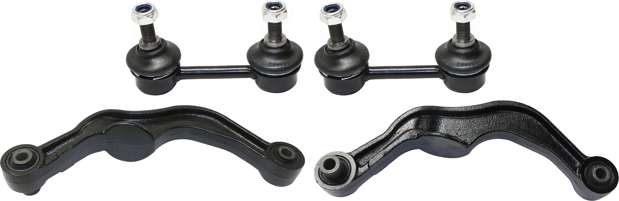 AM LEGACY 00-04 REAR CONTROL ARM RH AND LH Upper 4 pc Kit with Sway Bar Link SKU KIT 071124 C334 OEM 20250AE021-20250AE041-1880448