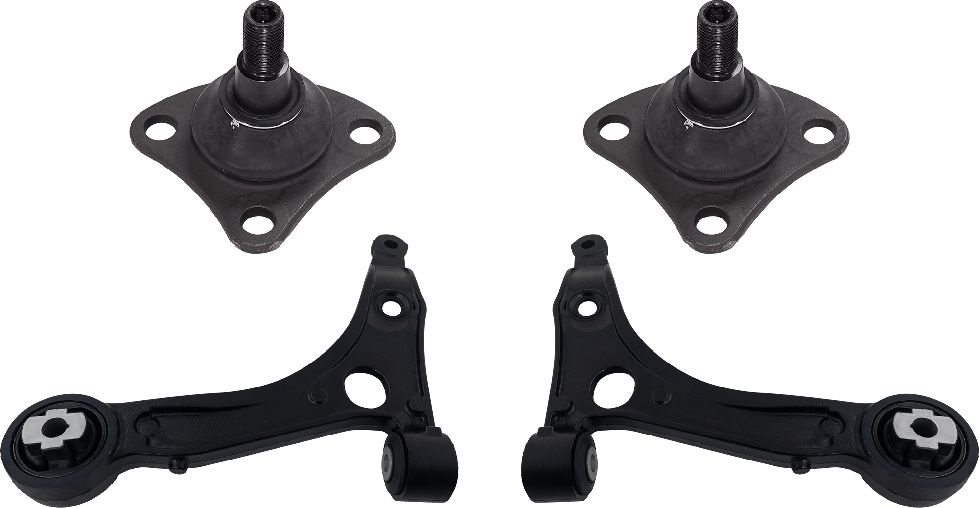 AM PROMASTER VAN 14-22 FRONT CONTROL ARM RH AND LH Lower 4 pc Kit with Ball Joint SKU KIT 071124 C363 OEM 68157802AA 68157803AA 27005379