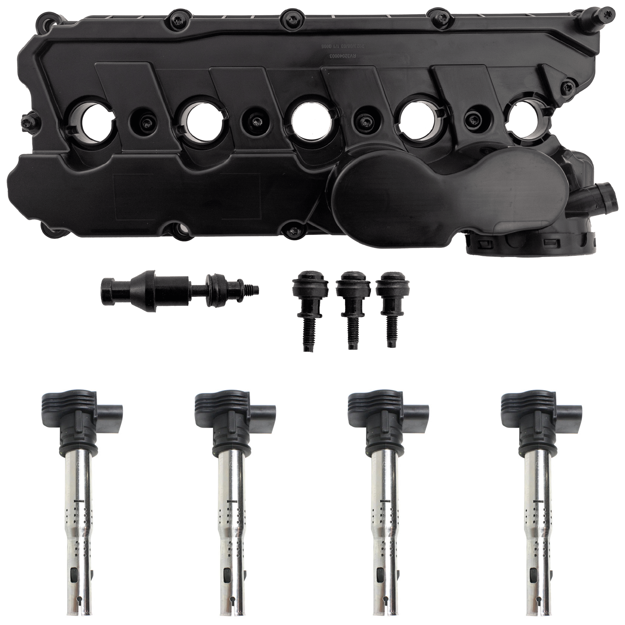 AM JETTA 05-14 BEETLE 06-14 VALVE COVER 5 piece kit with Ignition Coil SKU KIT 071124 C381