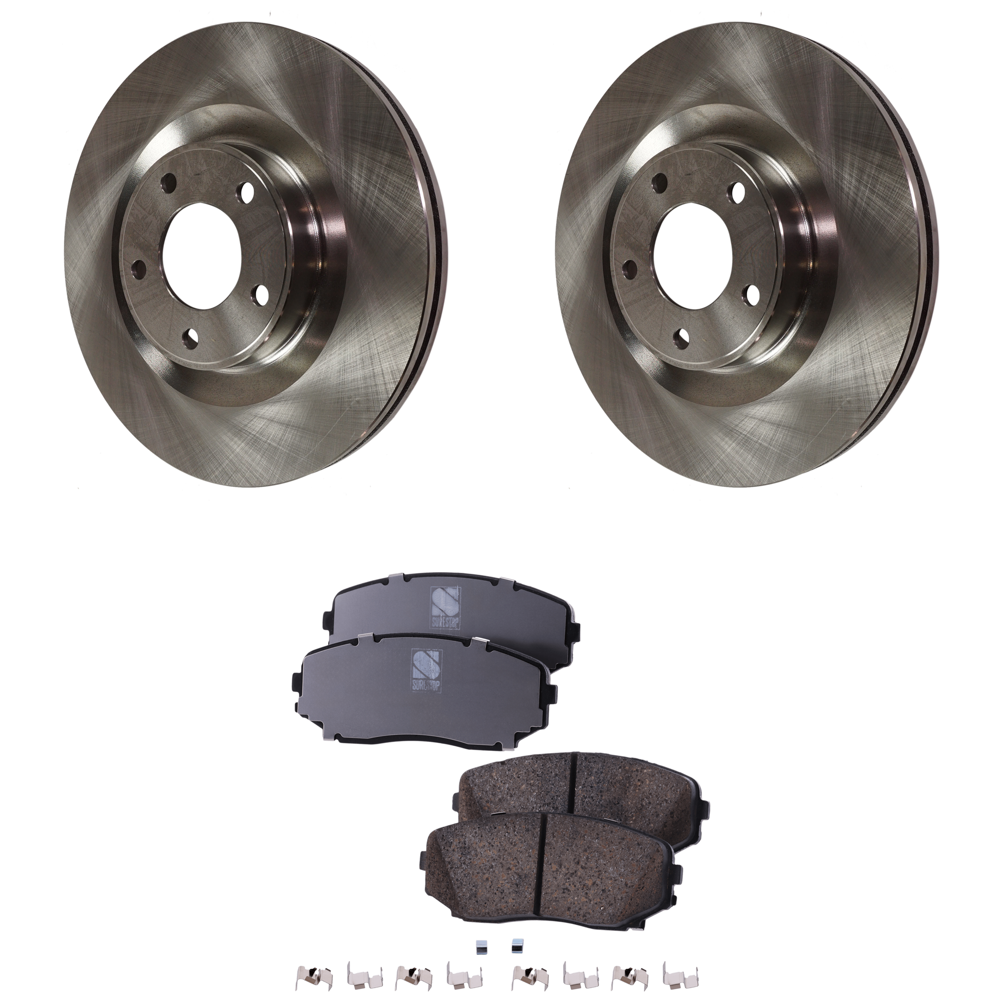 AM EDGE 07-14 FRONT BRAKE DISC AND PAD KIT 2 Wheel Set SKU KIT 071124 C526 OEM 7T4Z1125A 7T4Z2001A BT4Z2001A