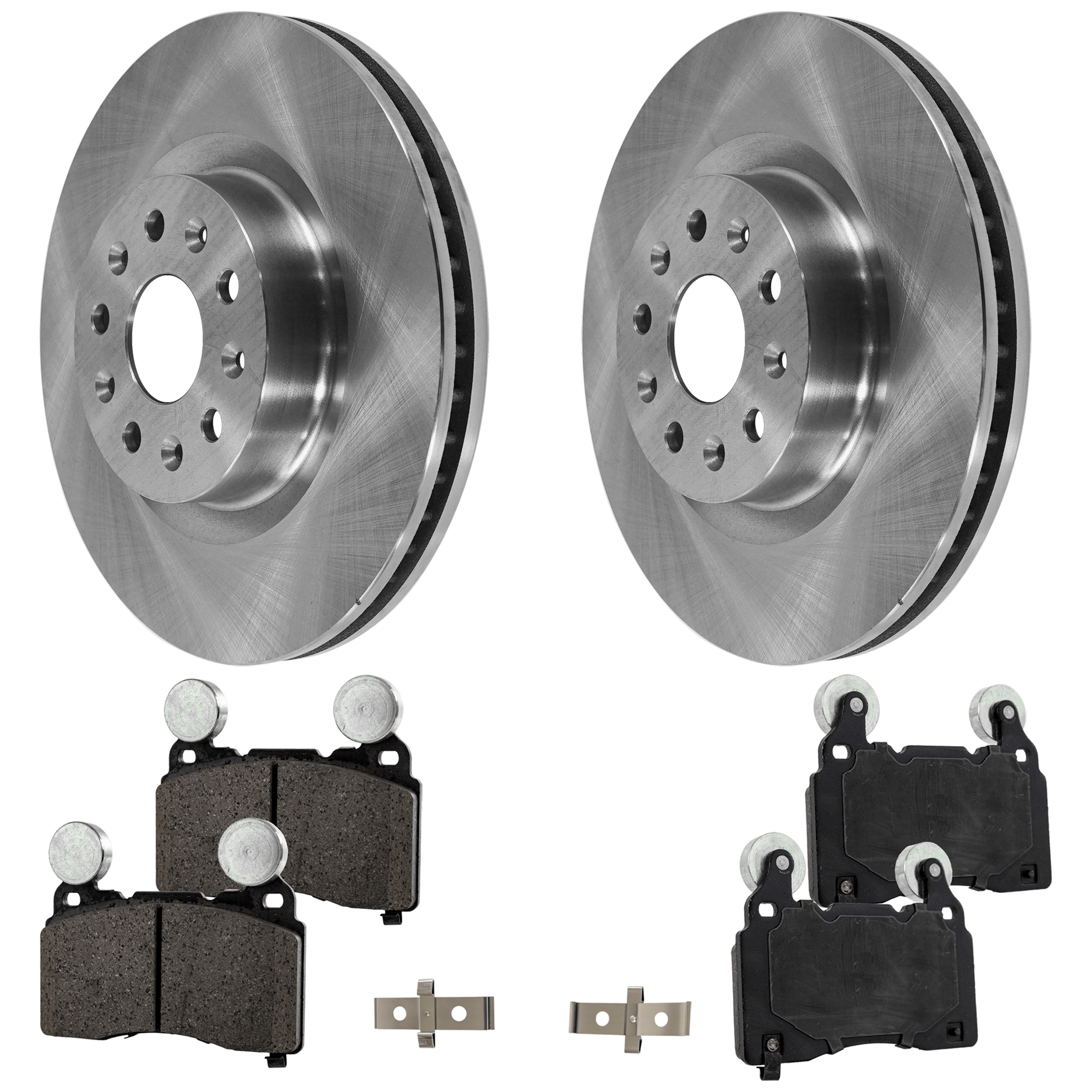 AM CAMARO 22-22 FRONT BRAKE DISC AND PAD KIT 2 Wheel Set Plain Surface SKU KIT 071124 C634 OEM 13591198-22907156-92244289