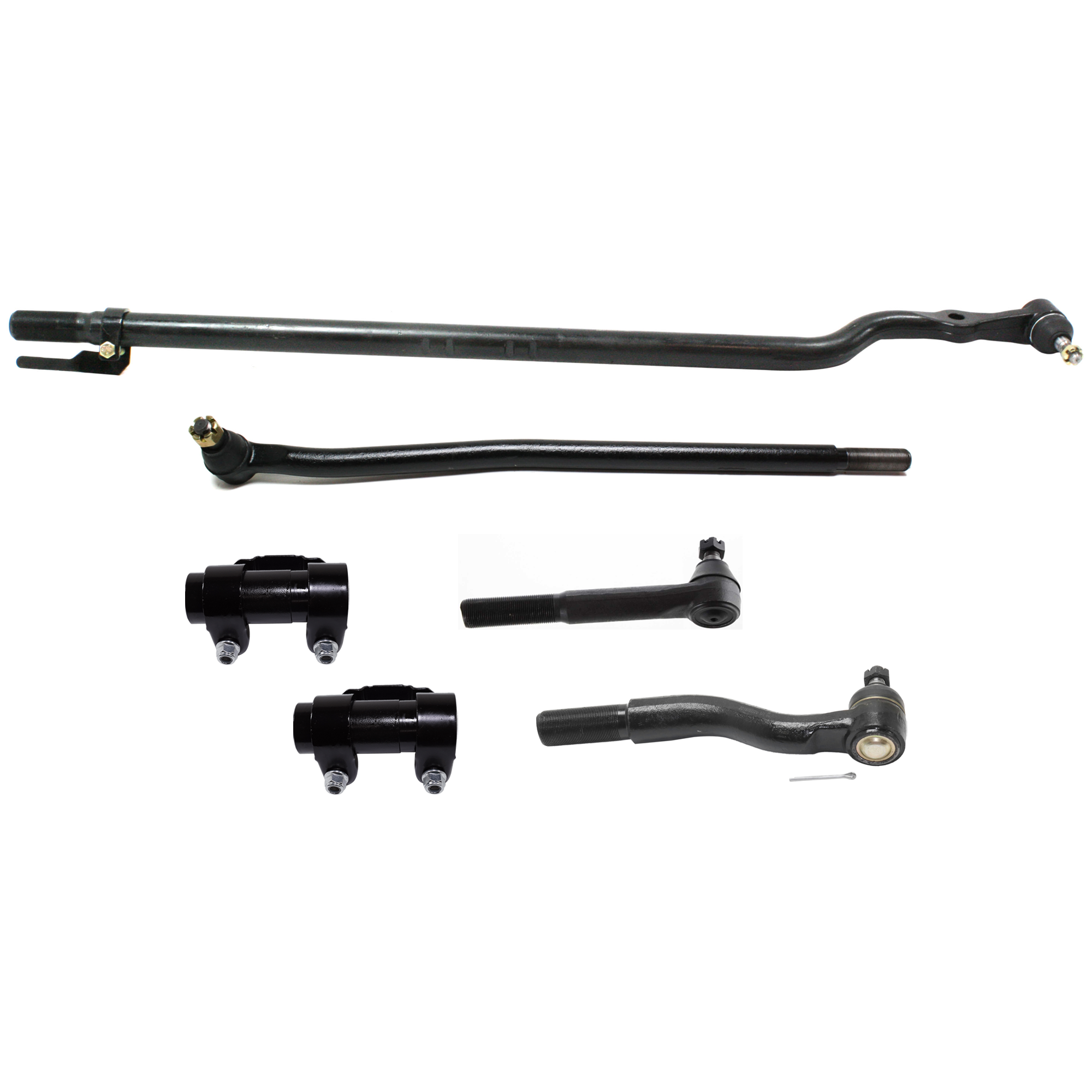 AM F 250 SUPER DUTY F 350 SUPER DUTY 99-04 FRONT TIE ROD END RH AND LH Inner and Outer 6 piece kit with Tie Rod Adjusting Sleeve SKU KIT 071124 C71 OEM 2696087-4101065-4101065B 45A30