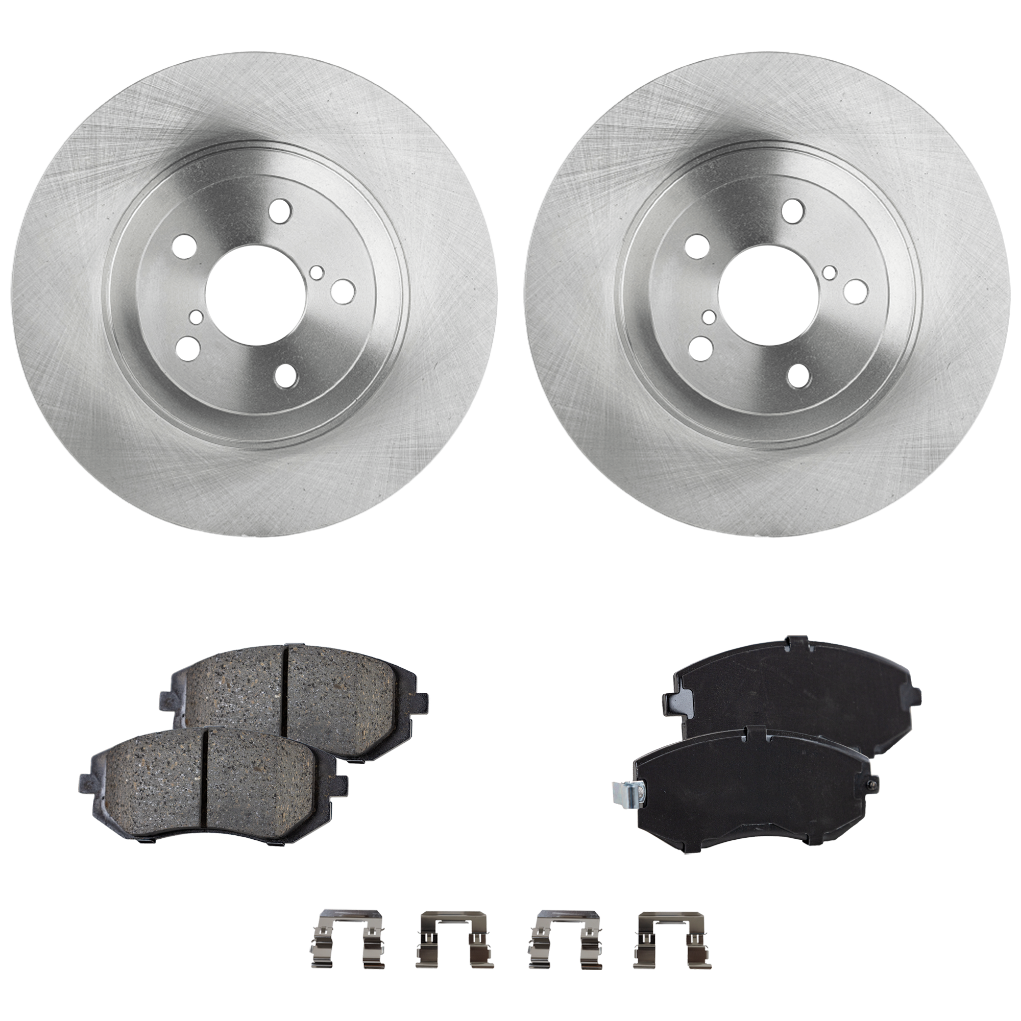 AM OUTBACK 05-12 FRONT BRAKE DISC AND PAD KIT 2 Wheel Set Plain Surface SKU KIT 071124 C935 OEM 26300SA001-26300AG01A SU003005