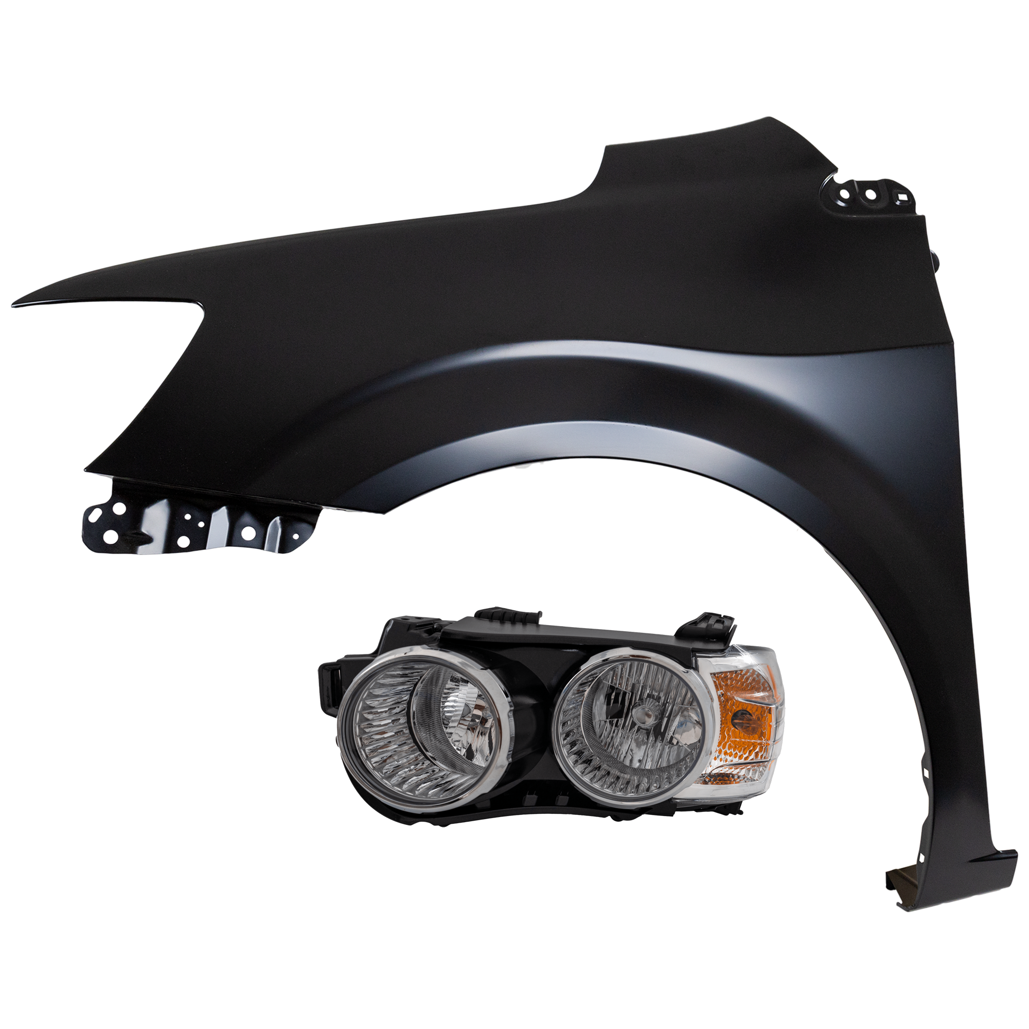 AM SONIC 12-16 HEAD LAMP LH 2 pc Kit Assembly Halogen with Fender CAPA SKU KIT 071126-38 Partslink GM2502359C GM1240374C OEM 96830971-42390433-95473425