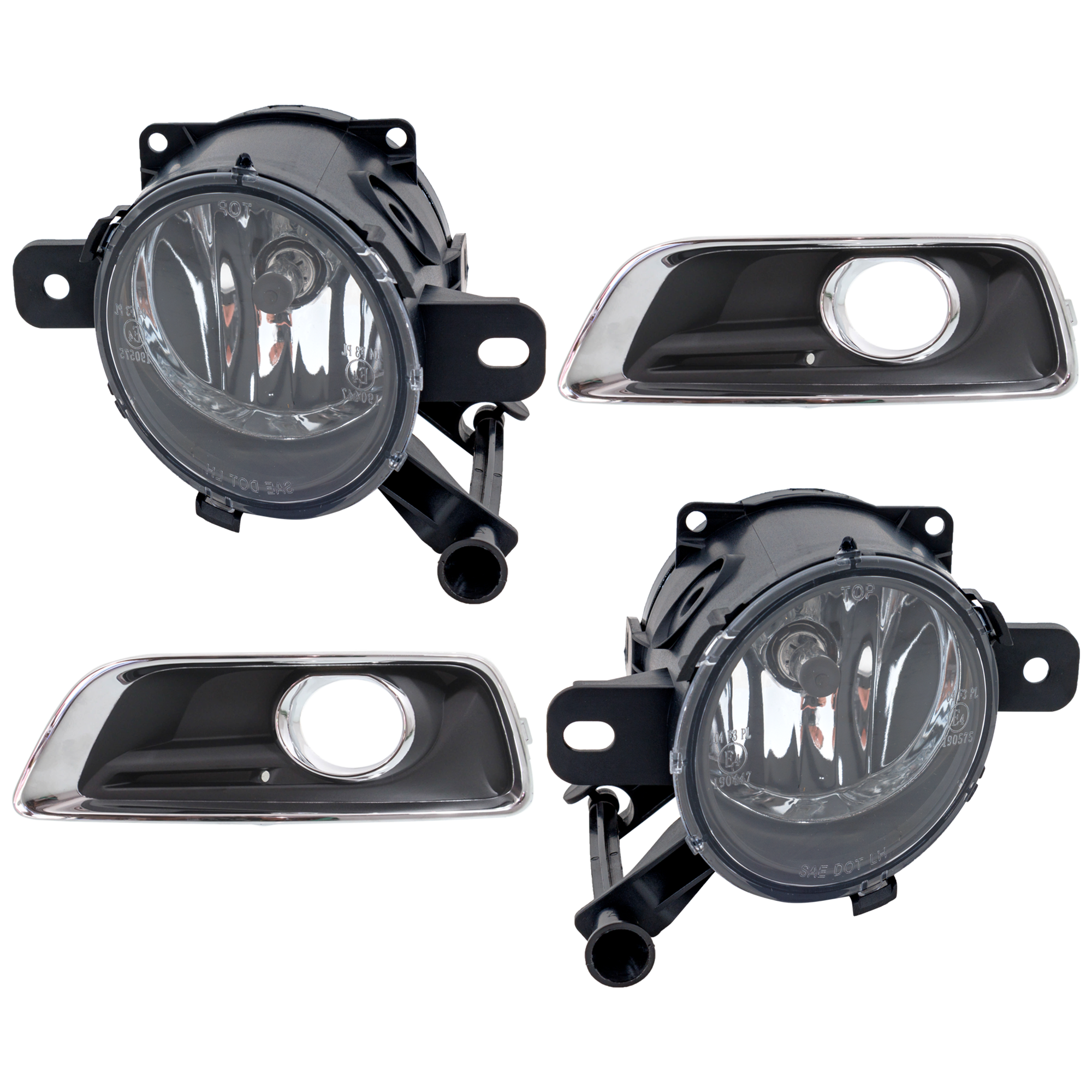 AM MALIBU 13-15 MALIBU LIMITED 16-16 FRONT FOG LAMP RH AND LH 4 pc. Kit with Fog Light Trim Exc. Hybrid Models SKU KIT 071224-20 Partslink GM2592301 GM2593301 GM1038136 GM1039136 OEM 94708773-94708774-20768823-207