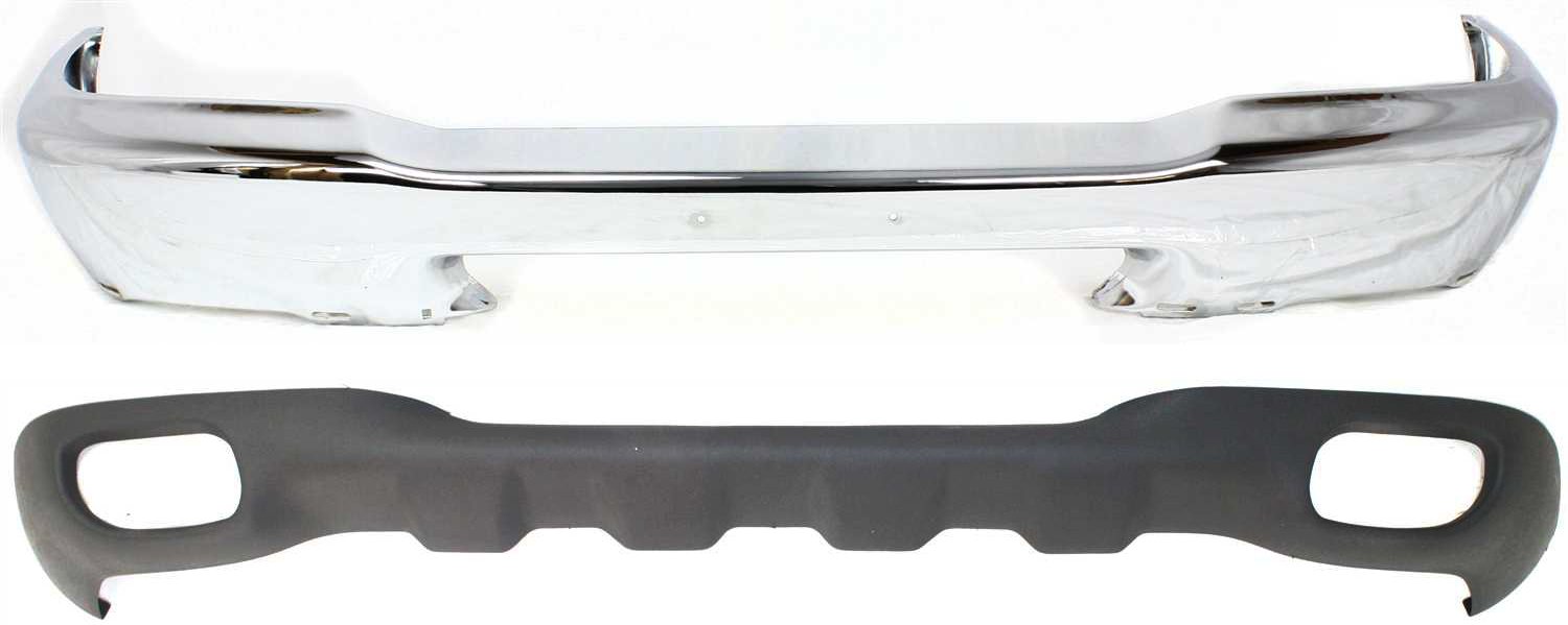 AM RANGER 98-00 FRONT BUMPER Chrome 2 pc kit with Valance Styleside w o Pad Holes SKU KIT 071317-02 Partslink FO1002361 FO1095172 OEM XL5Z17757BA F87Z17626CAA