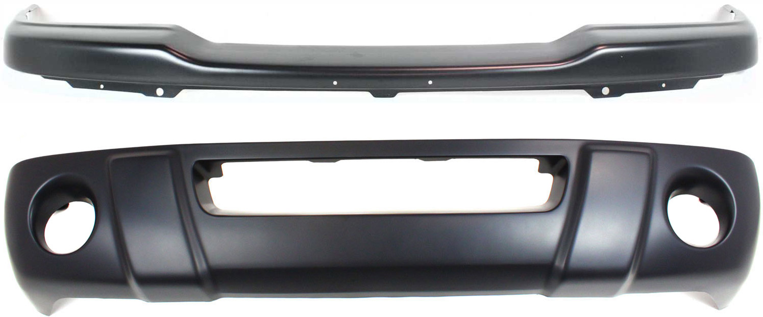 AM RANGER 01-03 FRONT BUMPER Painted Black 2 pc kit with Valance Edge Models SKU KIT 071317-04 Partslink FO1002380 FO1095189 OEM 1L5Z17757JA 1L5Z17626CAD