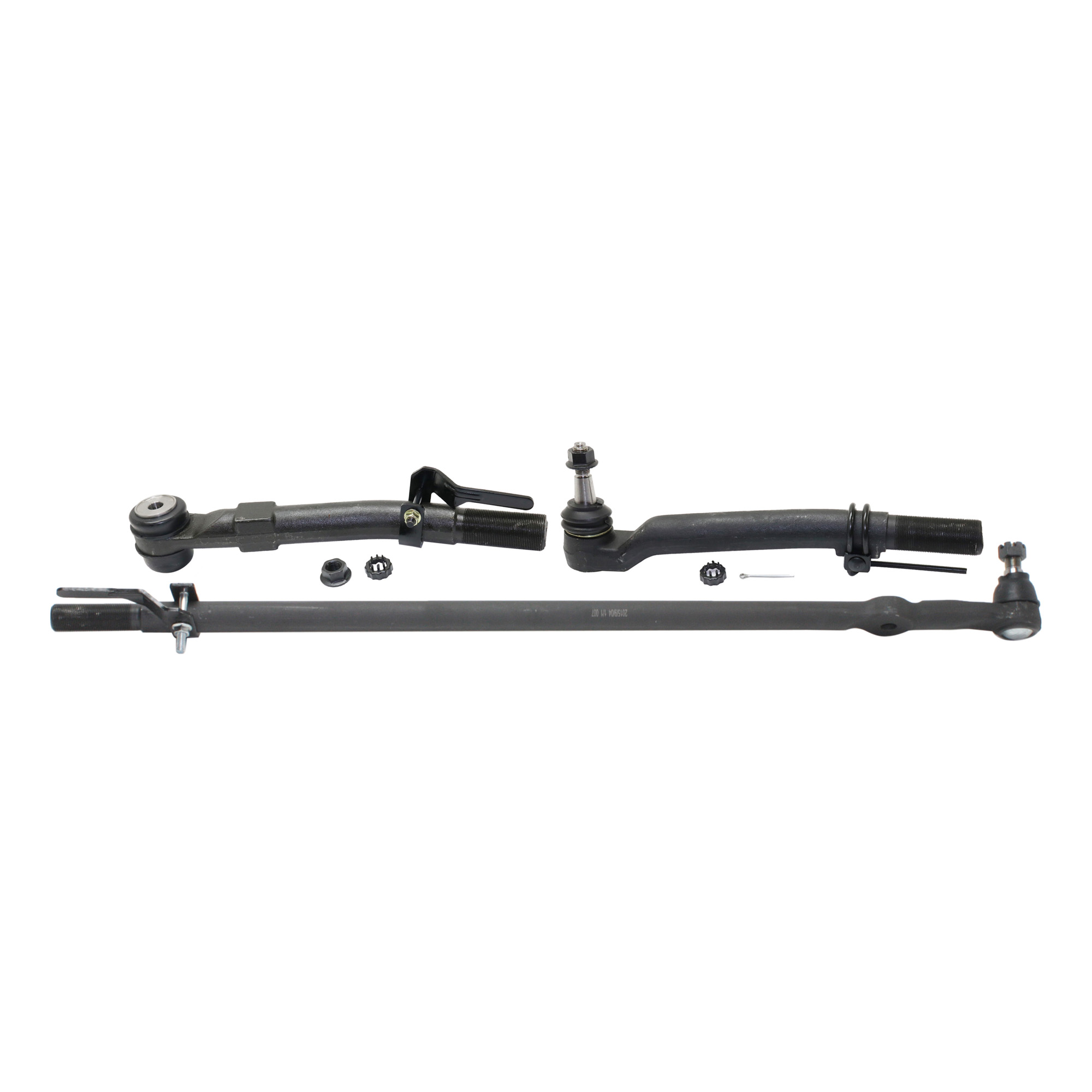 AM F 250 F 350 SUPER DUTY 05-07 FRONT TIE ROD RH AND LH Outer 3 pc Kit with Drag Link SKU KIT 071317-24 OEM 5C3Z3A131HA BC3Z3A131F BC3Z3A1