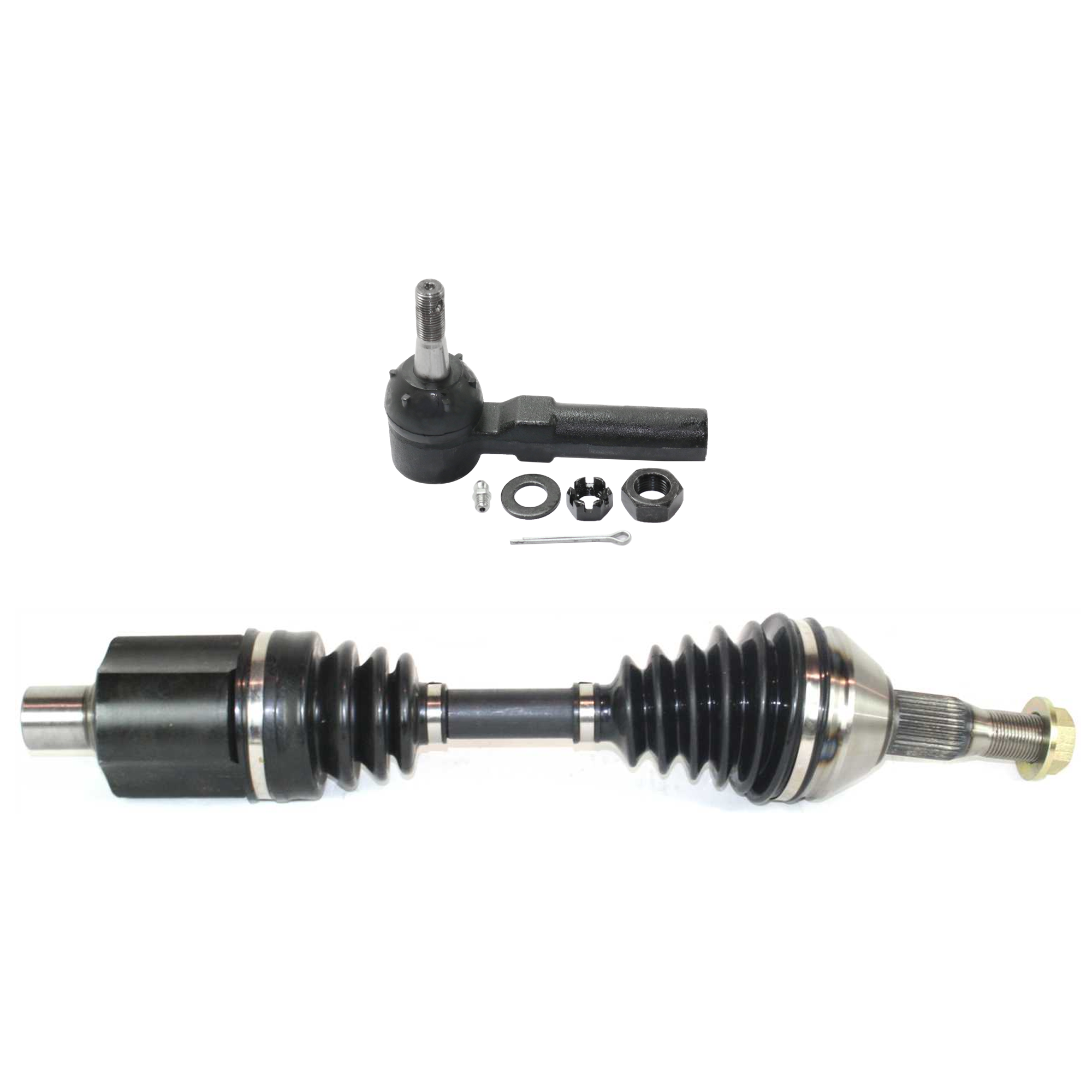 AM IMPALA 00-11 REGAL 97-04 FRONT SUSPENSION KIT RH AND LH 2 pc Kit with Axle Assembly and Tie Rod End SKU KIT 071324-103 OEM 382044-2693045-2693205-4011707