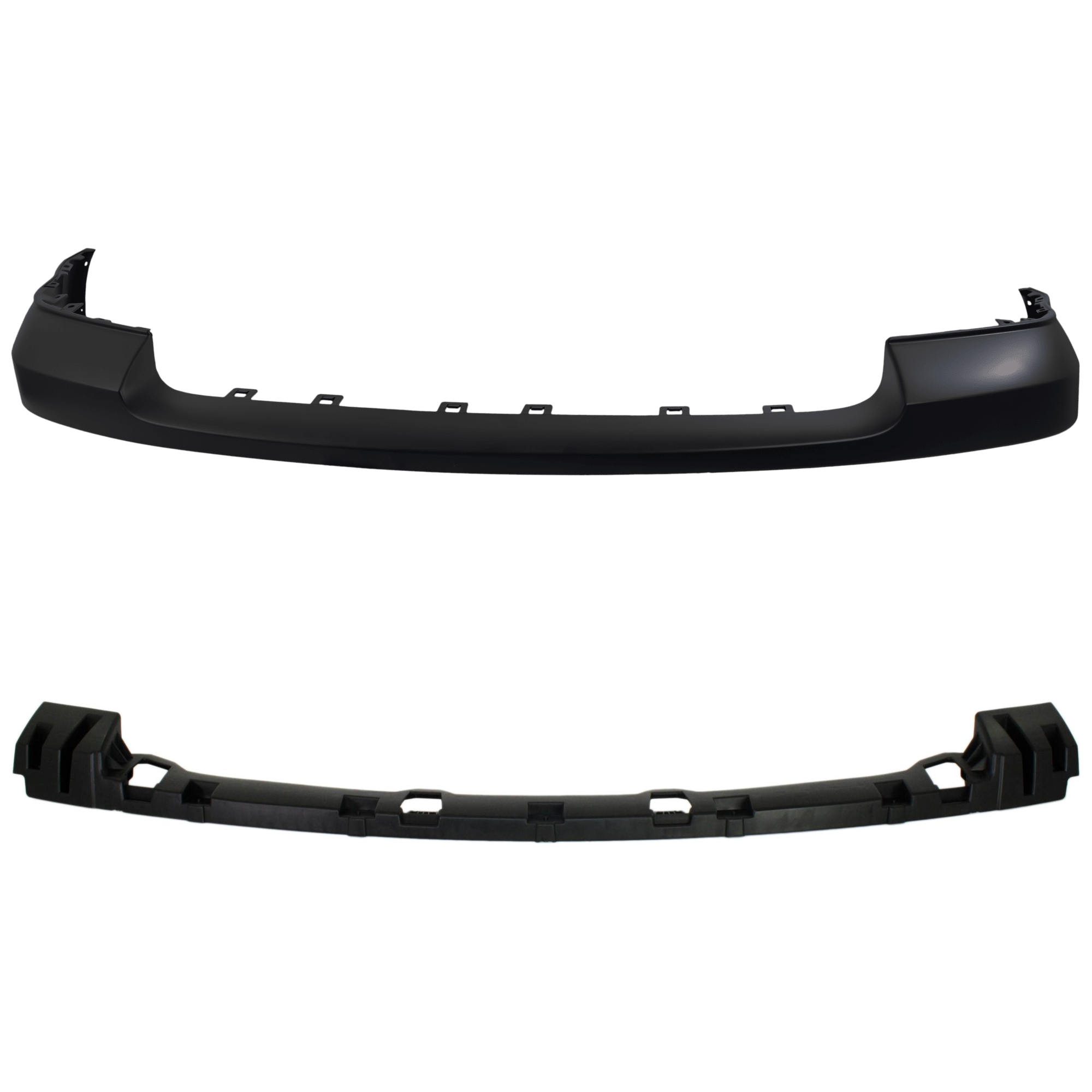 AM SIERRA 1500-07-13 FRONT BUMPER COVER Upper 2 pc kit Textured New Body Style with Bumper Bracket SKU KIT 071324-104 Partslink GM1014103 GM1065108 OEM 25783617-15246822
