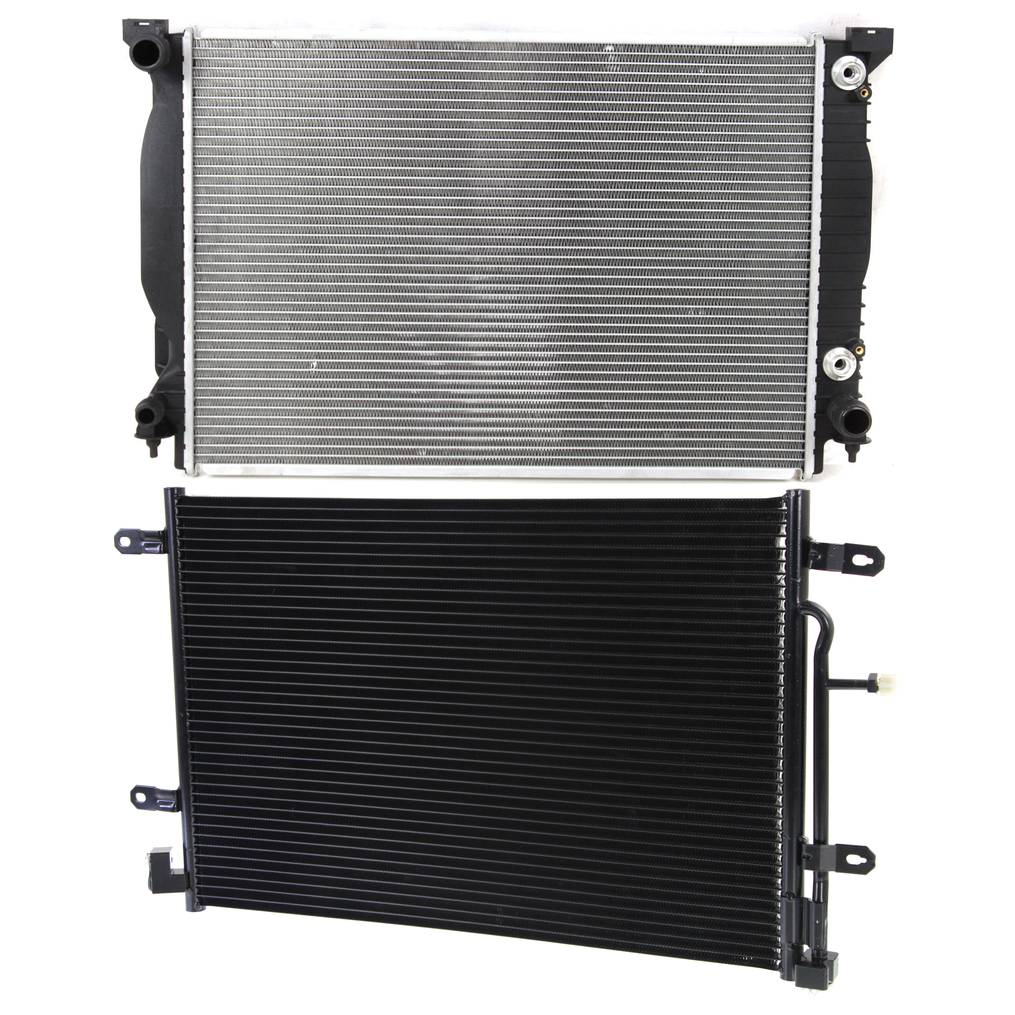 AM A4-05-08 A4 QUATTRO 06-09 A C CONDENSER RADIATOR KIT 2 pc kit 3.2L Eng. 6 Cyl. A4-05-05 A4 QUATTRO 06-06-3.0L Eng. SKU KIT 071324-80 Partslink AU3030127 AU3010130 OEM 8E0260403T 8E0121251AR