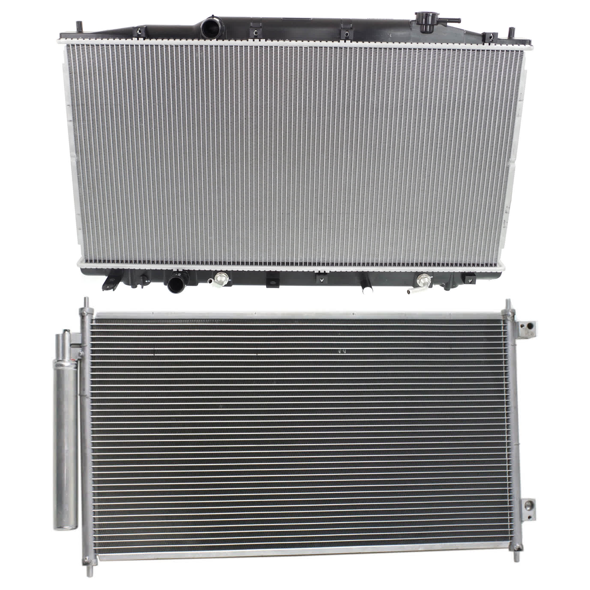 AM RDX 13-18 A C CONDENSER RADIATOR KIT 2 pc kit 3.5L Eng. 6 Cyl. SKU KIT 071324-84 Partslink AC3030127 AC3030132 HO3010216 AC3010152 OEM 80110TX4A01-80110TX4A11-19010R
