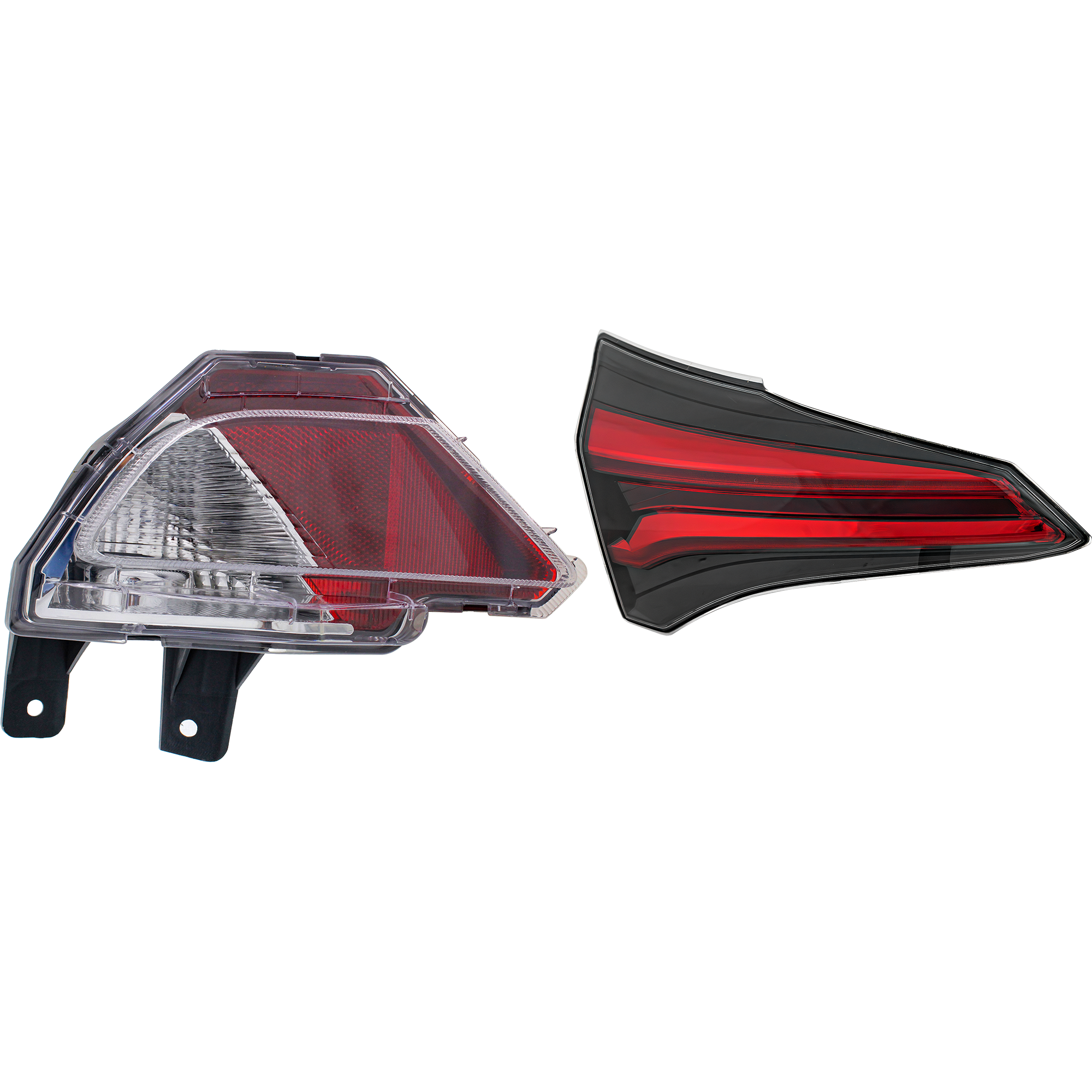 AM RAV4-16-18 TAIL LAMP LH Inner Assembly Halogen 2 pc Kit with Back Up Light SKU KIT 071522-01 Partslink TO2802133 TO2882107 OEM 815900R031-814900R040
