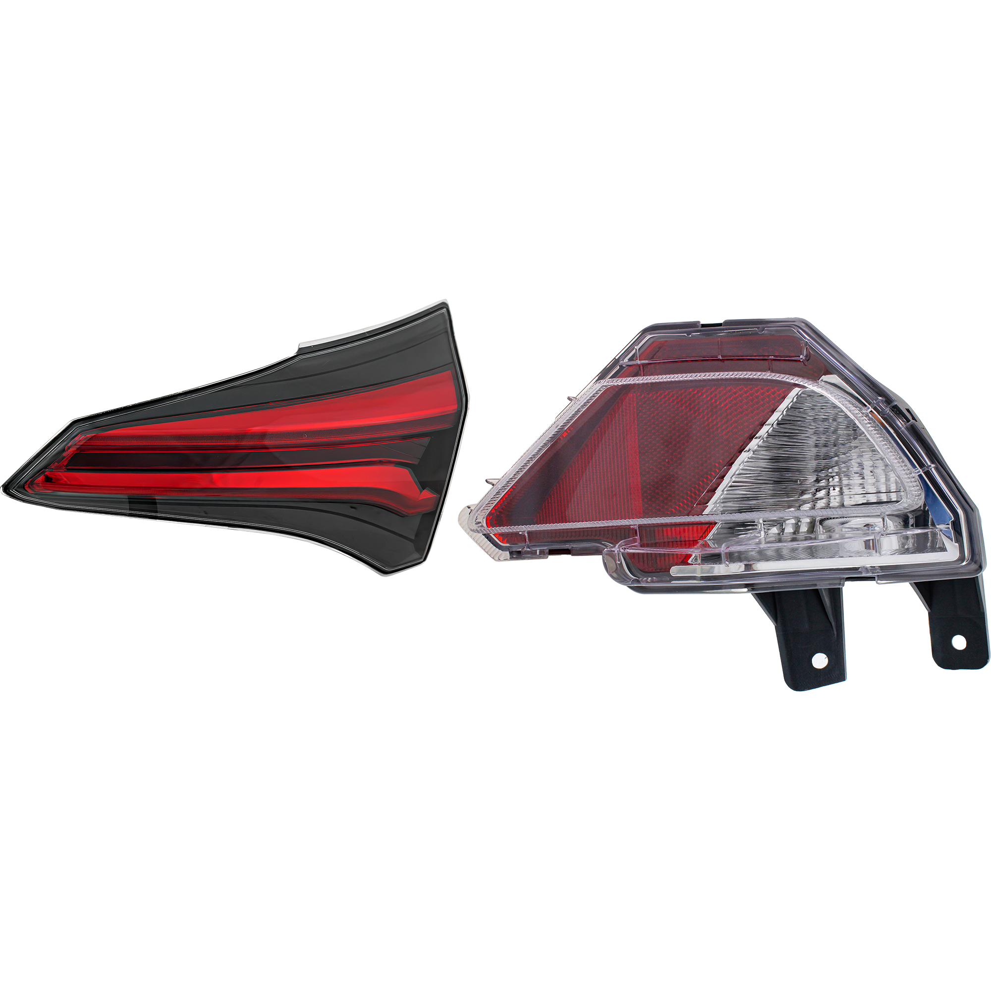 AM RAV4-16-18 TAIL LAMP RH Inner Assembly Halogen 2 pc Kit with Back Up Light SKU KIT 071522-07 Partslink TO2803133 TO2883107 OEM 815800R031-814800R040