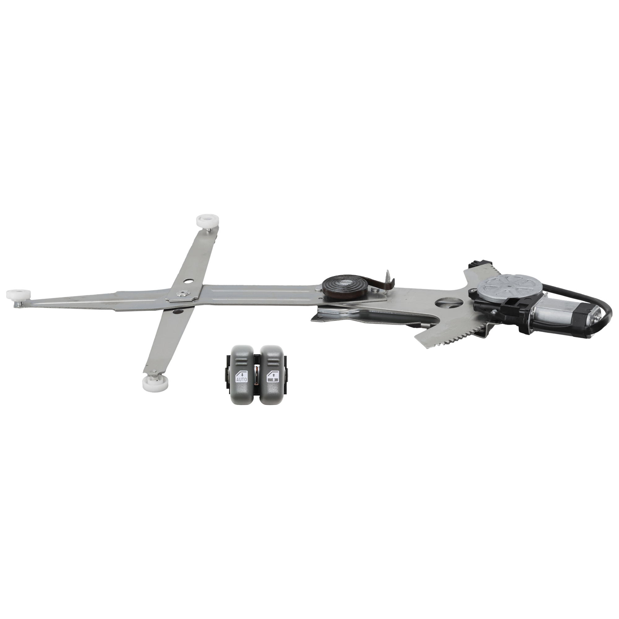 AM FIREBIRD 93-02 FRONT WINDOW REGULATOR LH 2 pc kit Power w Motor with Window Switch SKU KIT 07162024-41 OEM 10305686 PFM 10402845