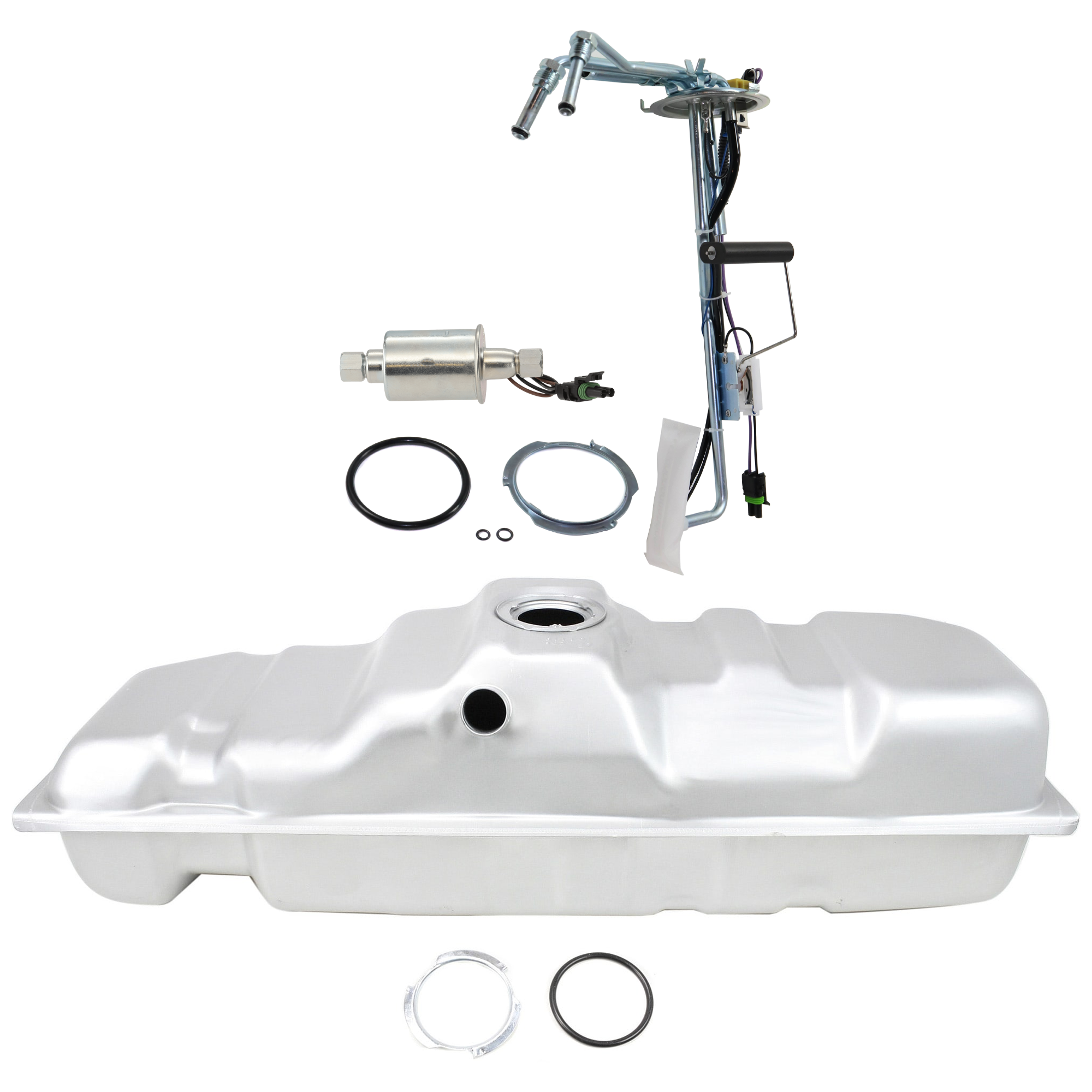 AM C K FULL SIZE PICKUP FUEL TANK 3 pc kit 25 Gal. with Fuel Pump and Fuel Sending Unit SKU KIT 07162024-59 OEM 15636251-25117340-25028613