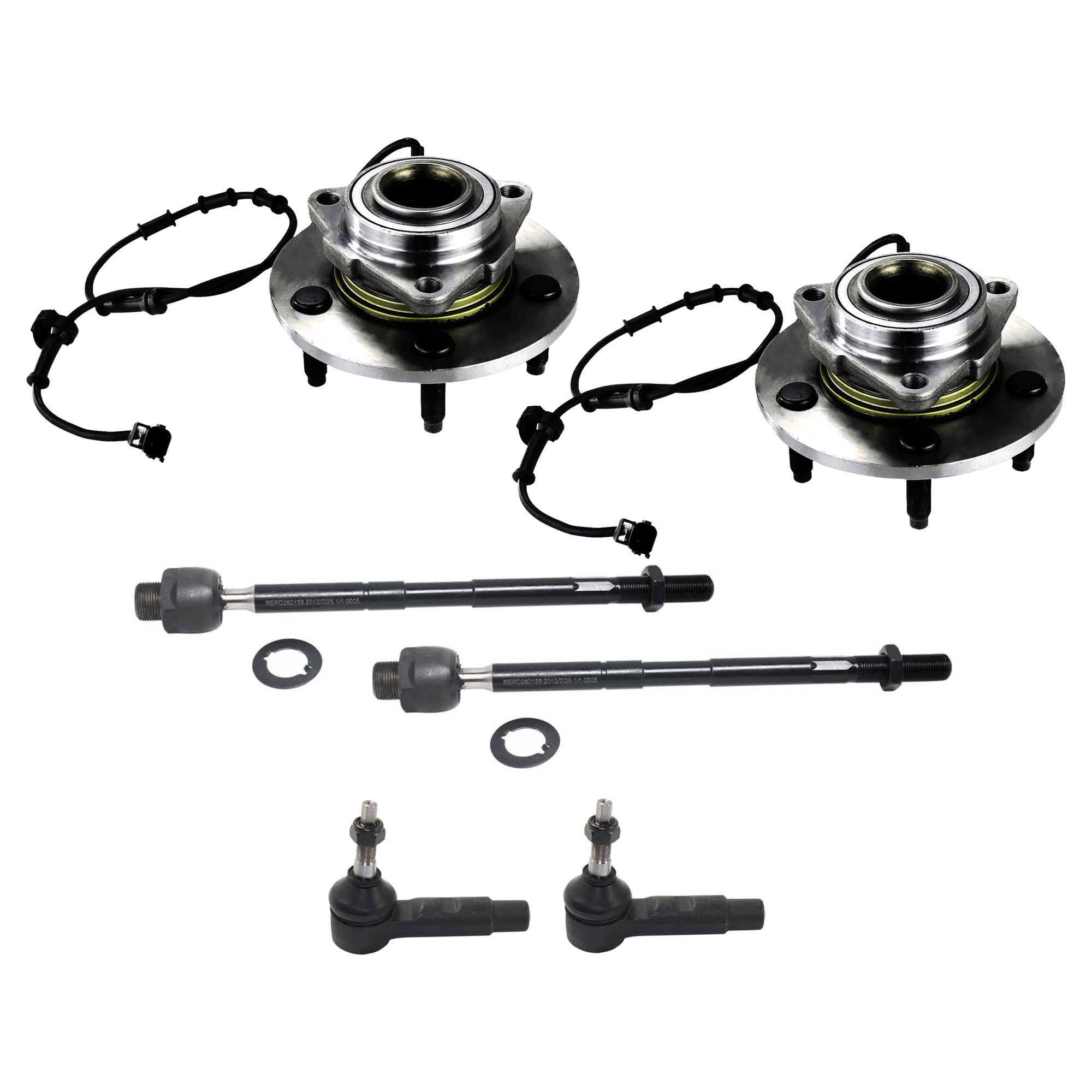 AM RAM 1500-02-05 FRONT SUSPENSION KIT RH AND LH 6 pc Kit with Wheel Hub and Tie Rod End SKU KIT 07162024-63 OEM 2693177-4011840-4011840B 45A08