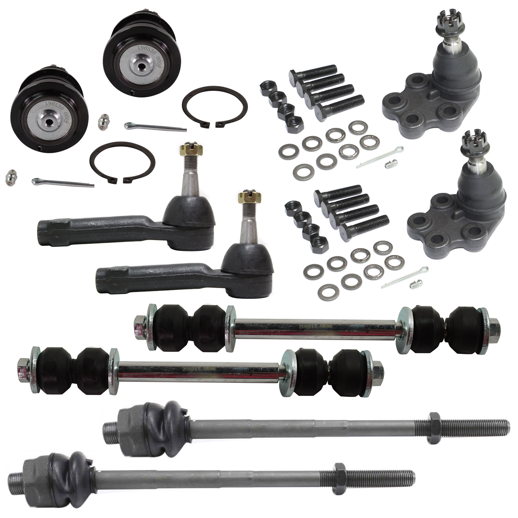 AM SILVERADO SIERRA 1500-99-06 FRONT SUSPENSION KIT 10 pc Kit with Ball Joint Tie Rod End and Sway Bar Link SKU KIT 07162024-68 OEM 104266-2601527-5051271-1501