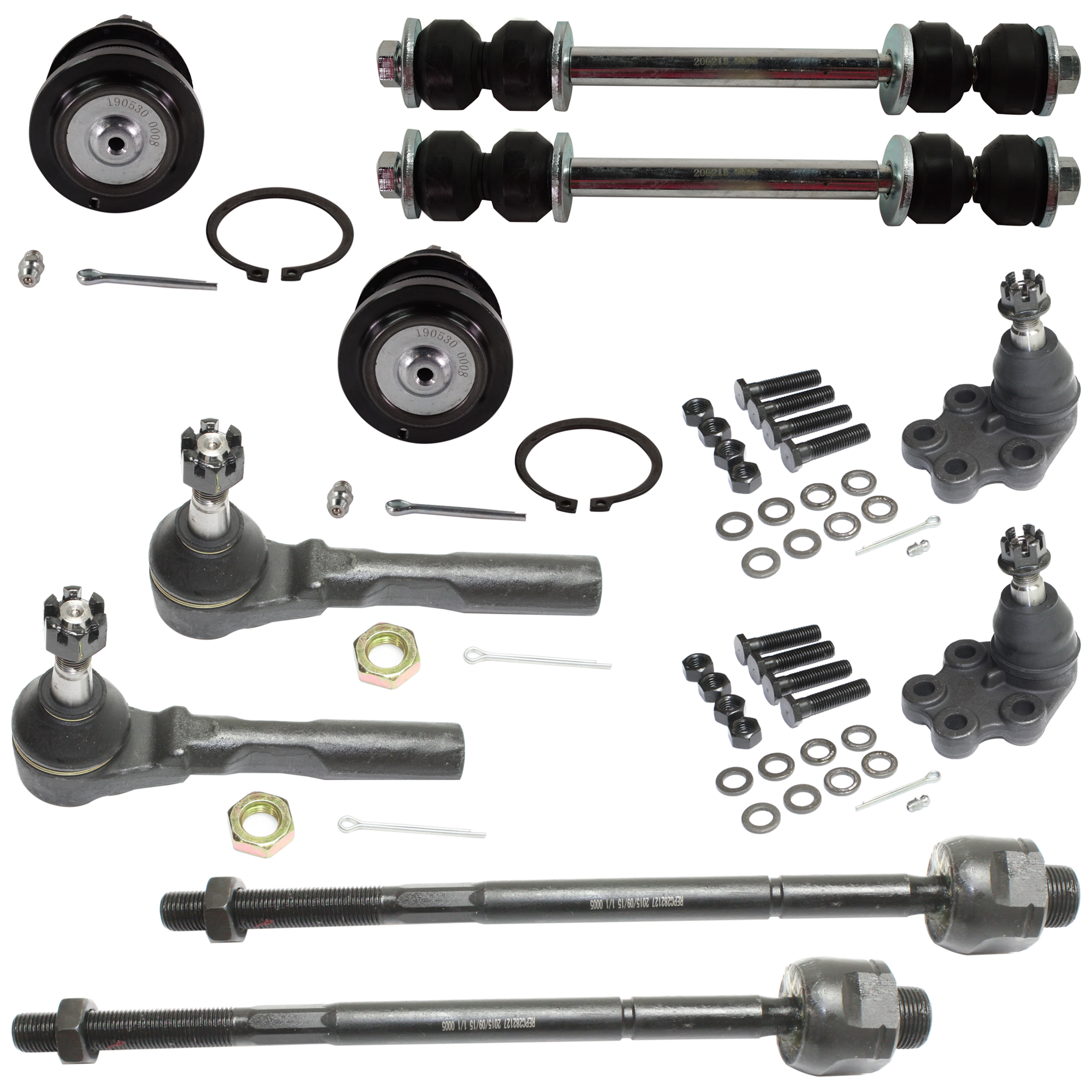 AM SILVERADO SIERRA 1500-99-06 FRONT SUSPENSION KIT 10 pc Kit with Ball Joint Tie Rod End and Sway Bar Link SKU KIT 07162024-69 OEM 104266-2601527-5051271-1501