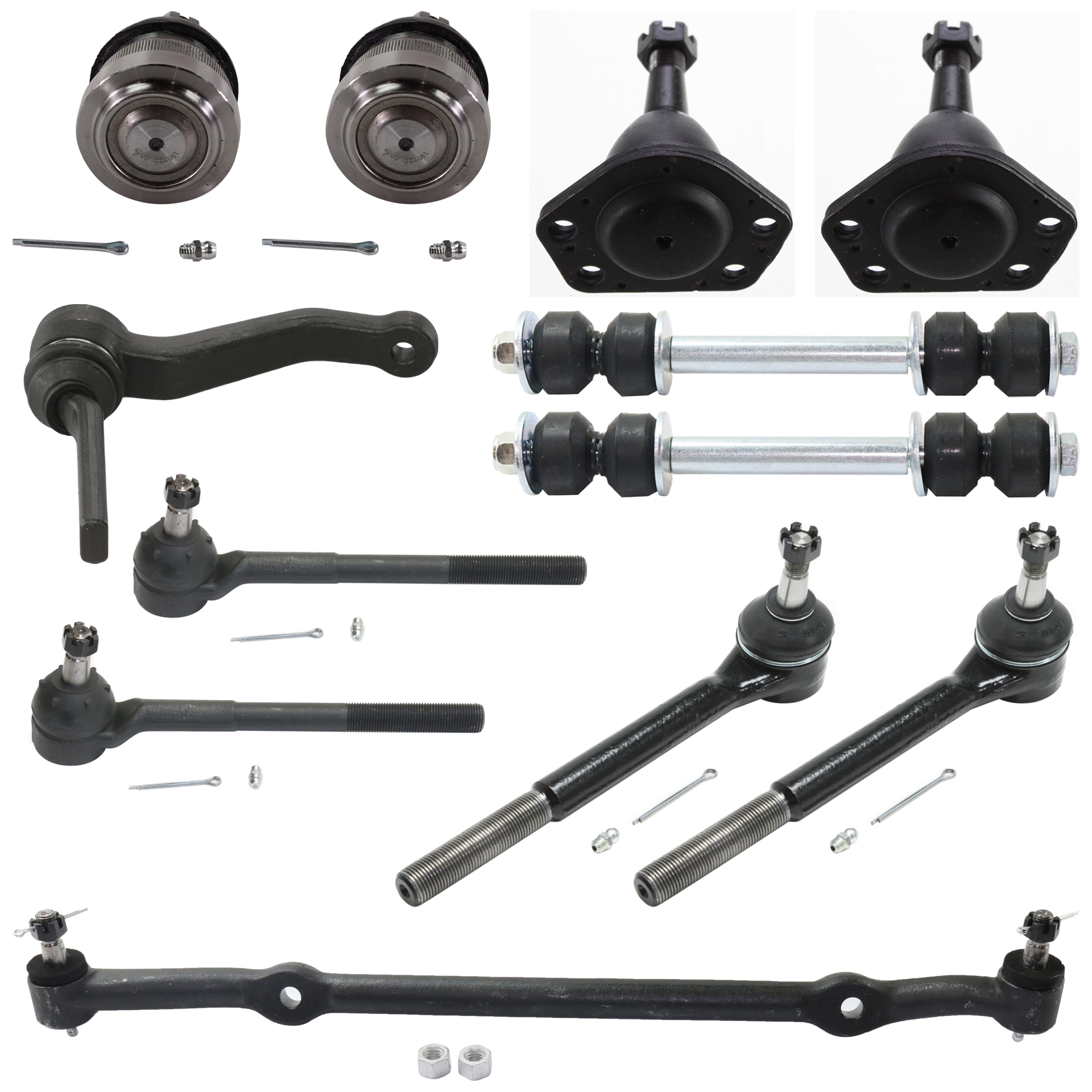 AM MONTE CARLO 78-88 REGAL 78-87 FRONT SUSPENSION KIT 12 pc Kit with Center Link Idler Arm and Ball Joint SKU KIT 07162024-72 OEM 10277-282009-282032-305153