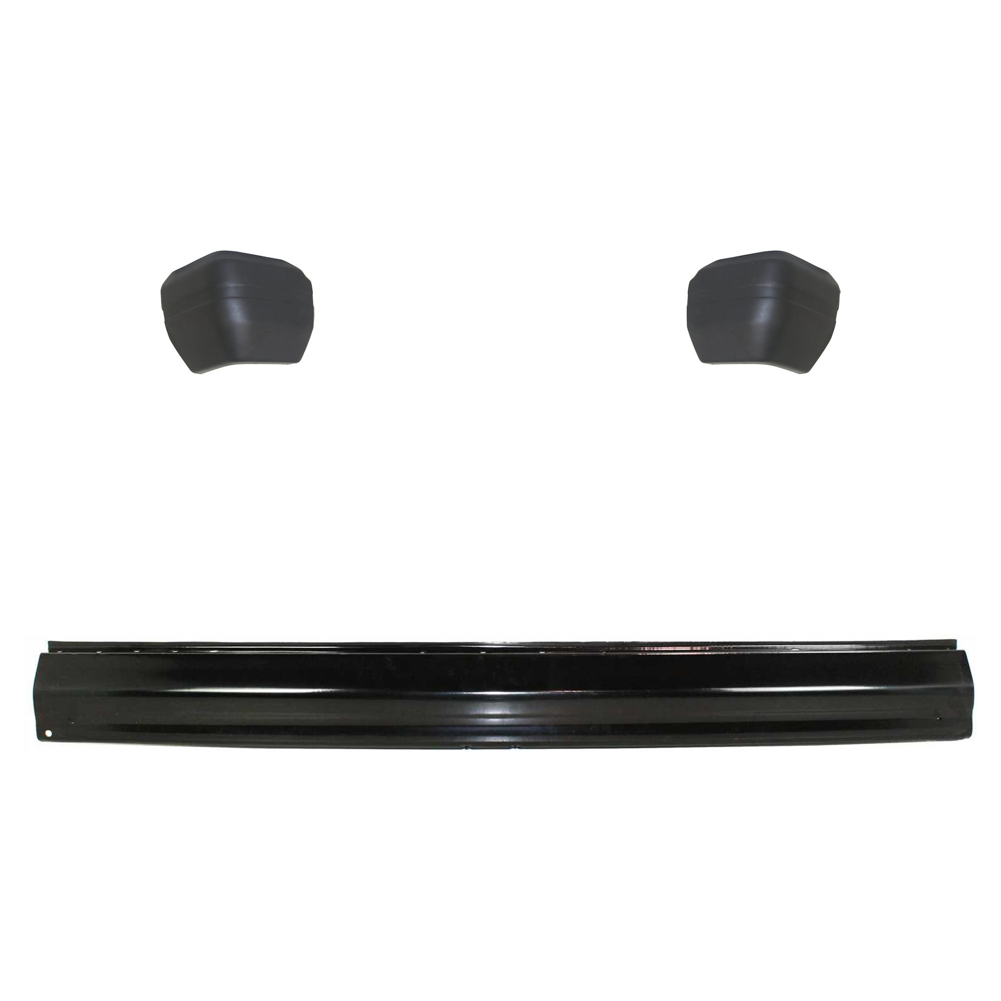 AM CHEROKEE 84-96 WAGONEER 84-90 REAR BUMPER 3 pc kit w Bumper End Face Bar Paint to Match w o Holes SKU KIT 071624-02 Partslink CH1102167 CH1105137 CH1104136 OEM 55234618AB 55029244-55029245