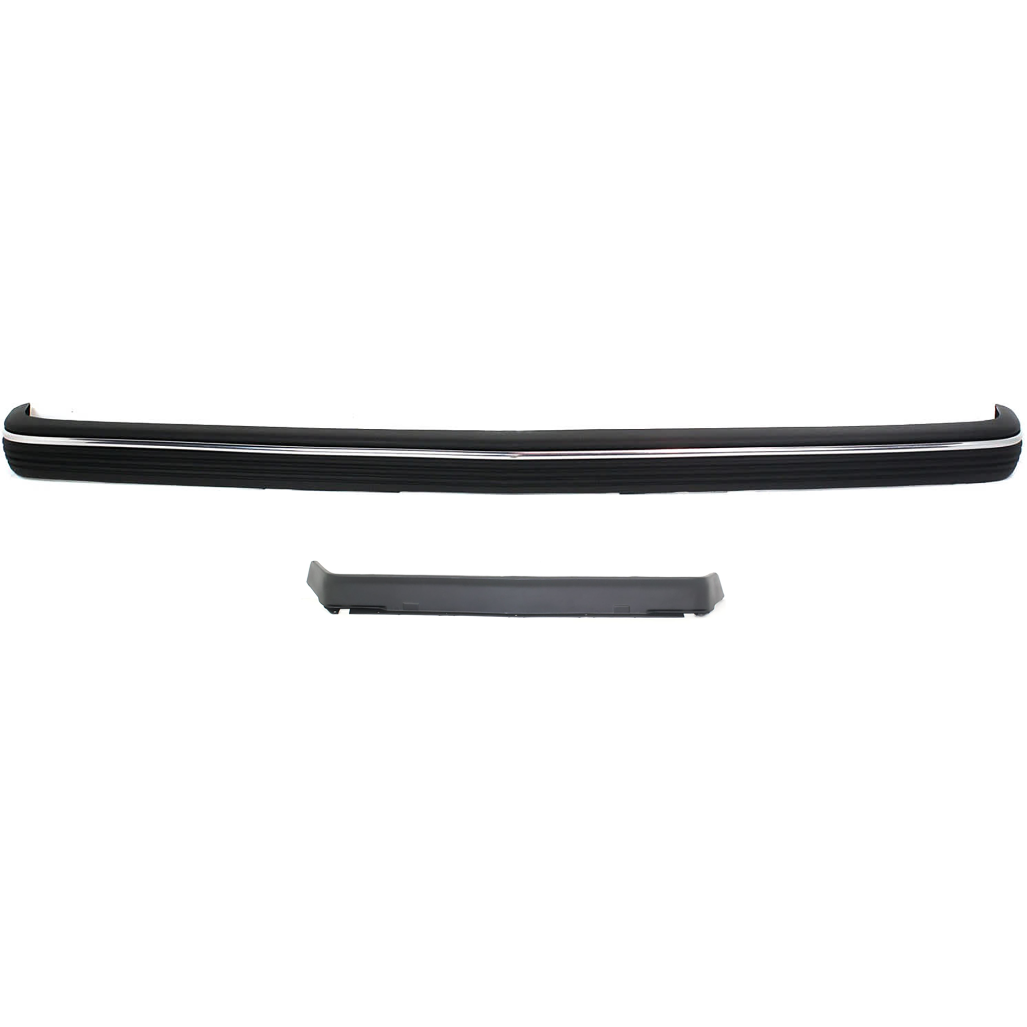 AM S10 PICKUP 91-93 S10 BLAZER 91-92 FRONT BUMPER MOLDING 2 pc kit Plastic Black SKU KIT 071624-25 Partslink GM1057132 GM1090104 OEM 15629964-14056772